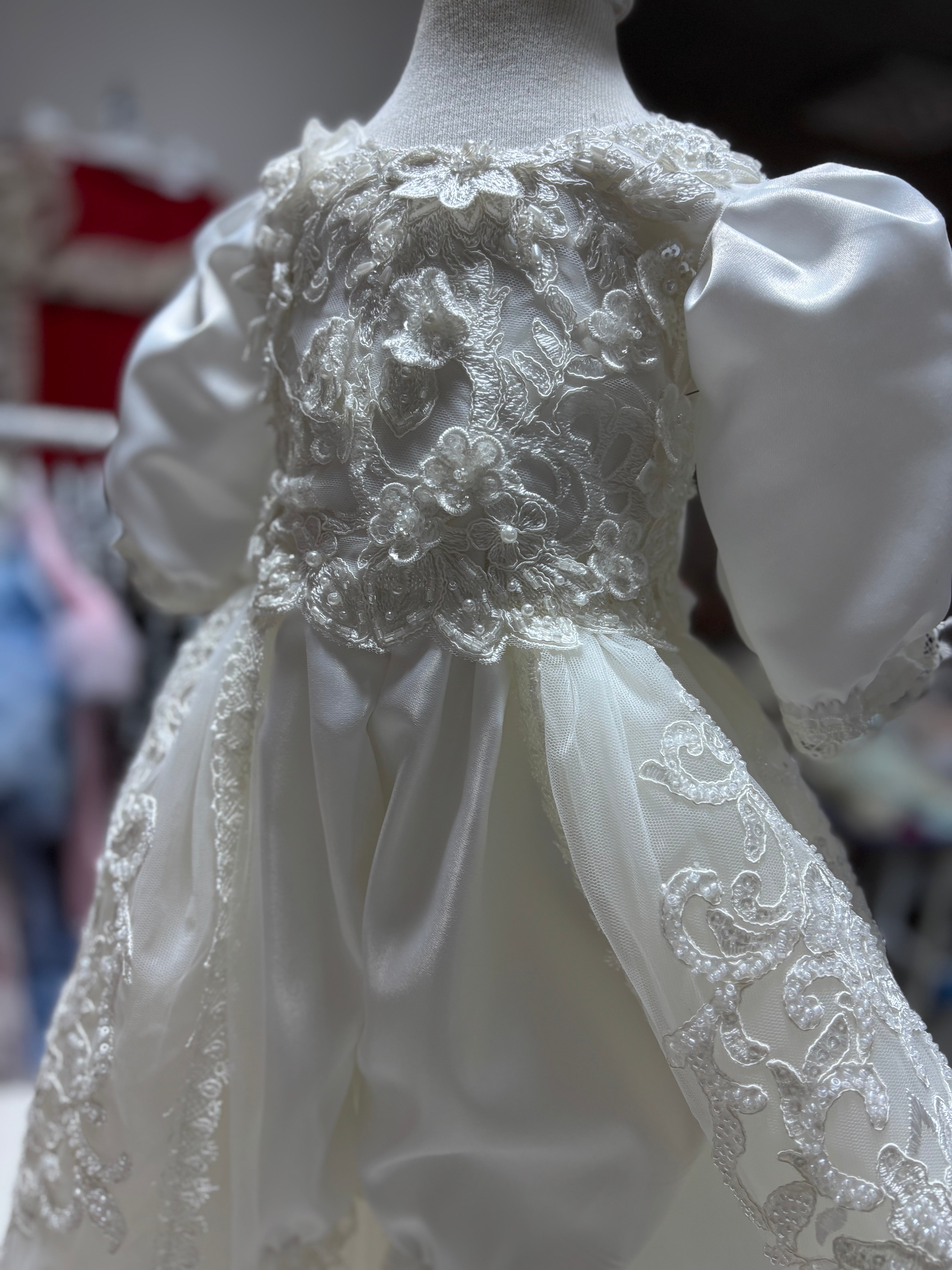 Baby Baptism Jumpsuit And Bonnet