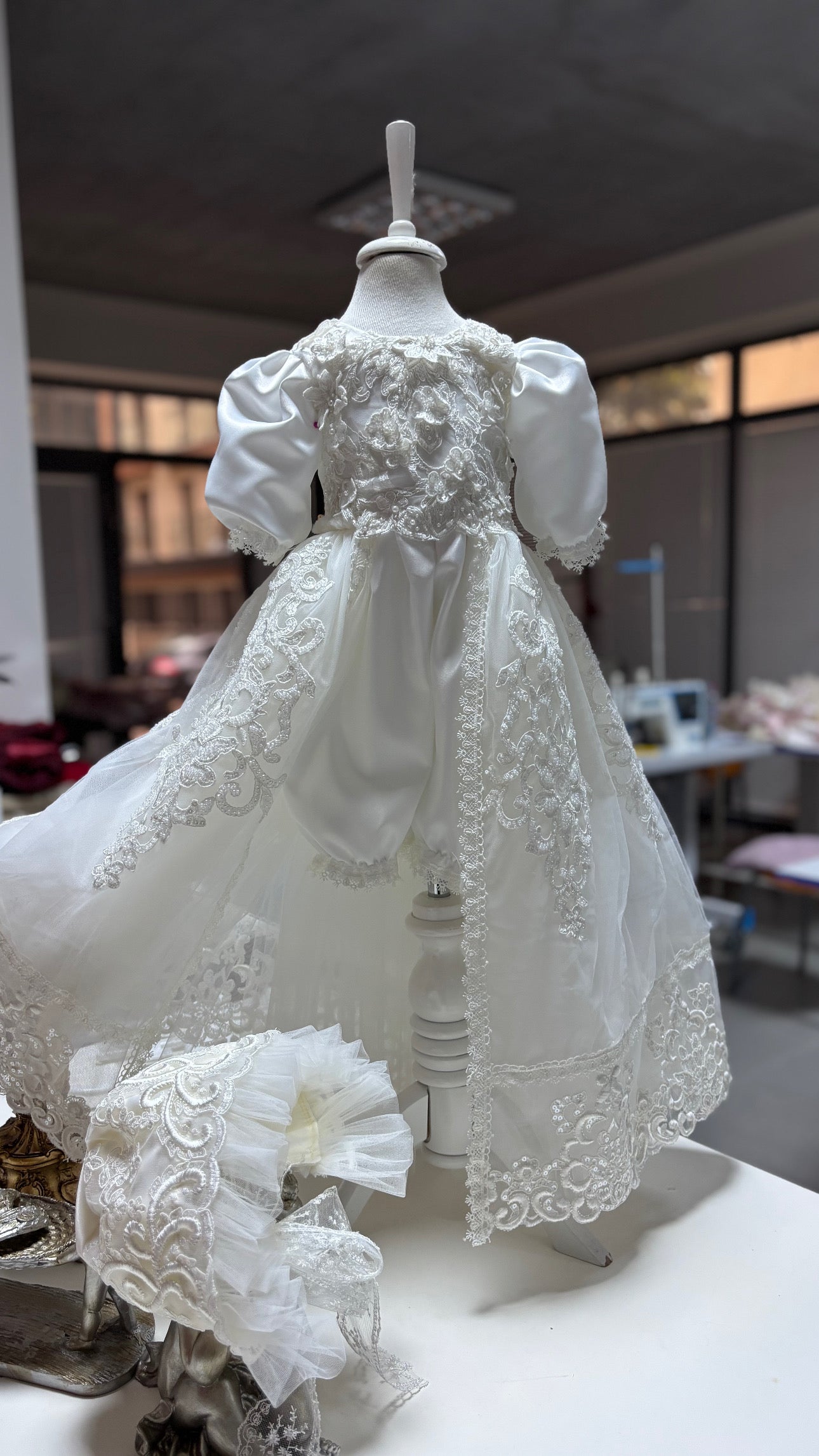 Baby Baptism Jumpsuit And Bonnet