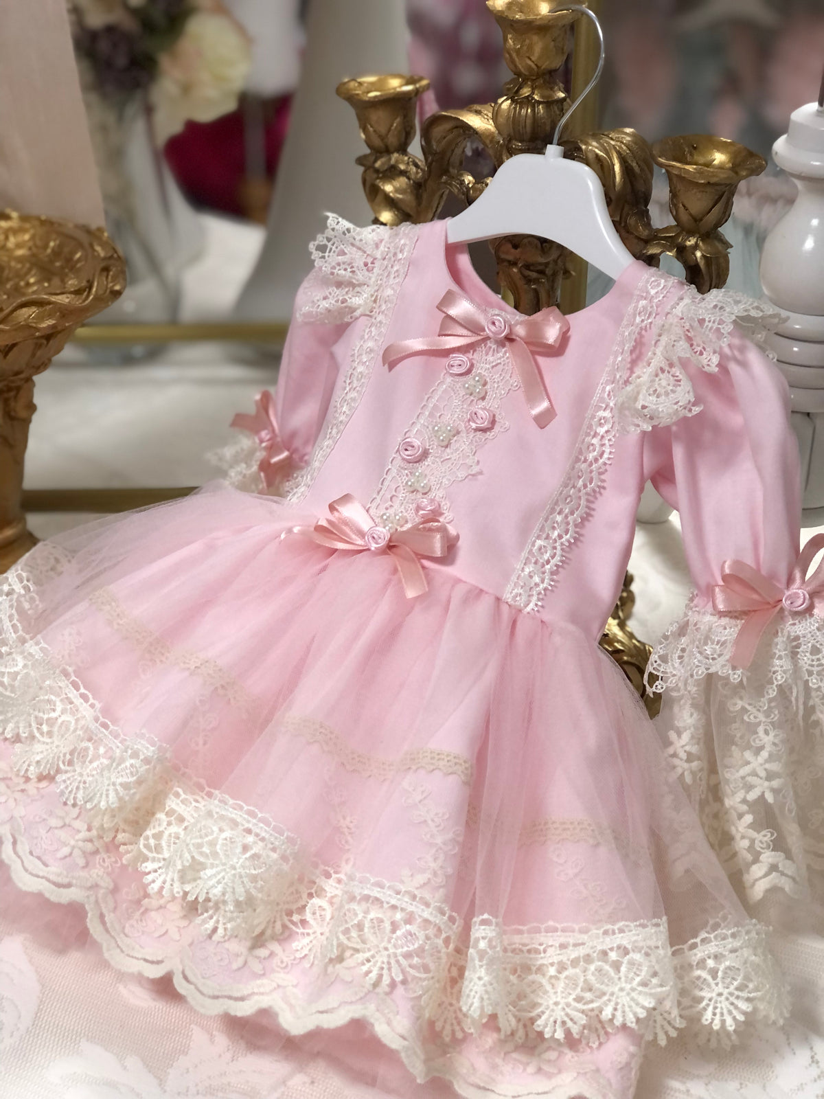 Pink puffy dress