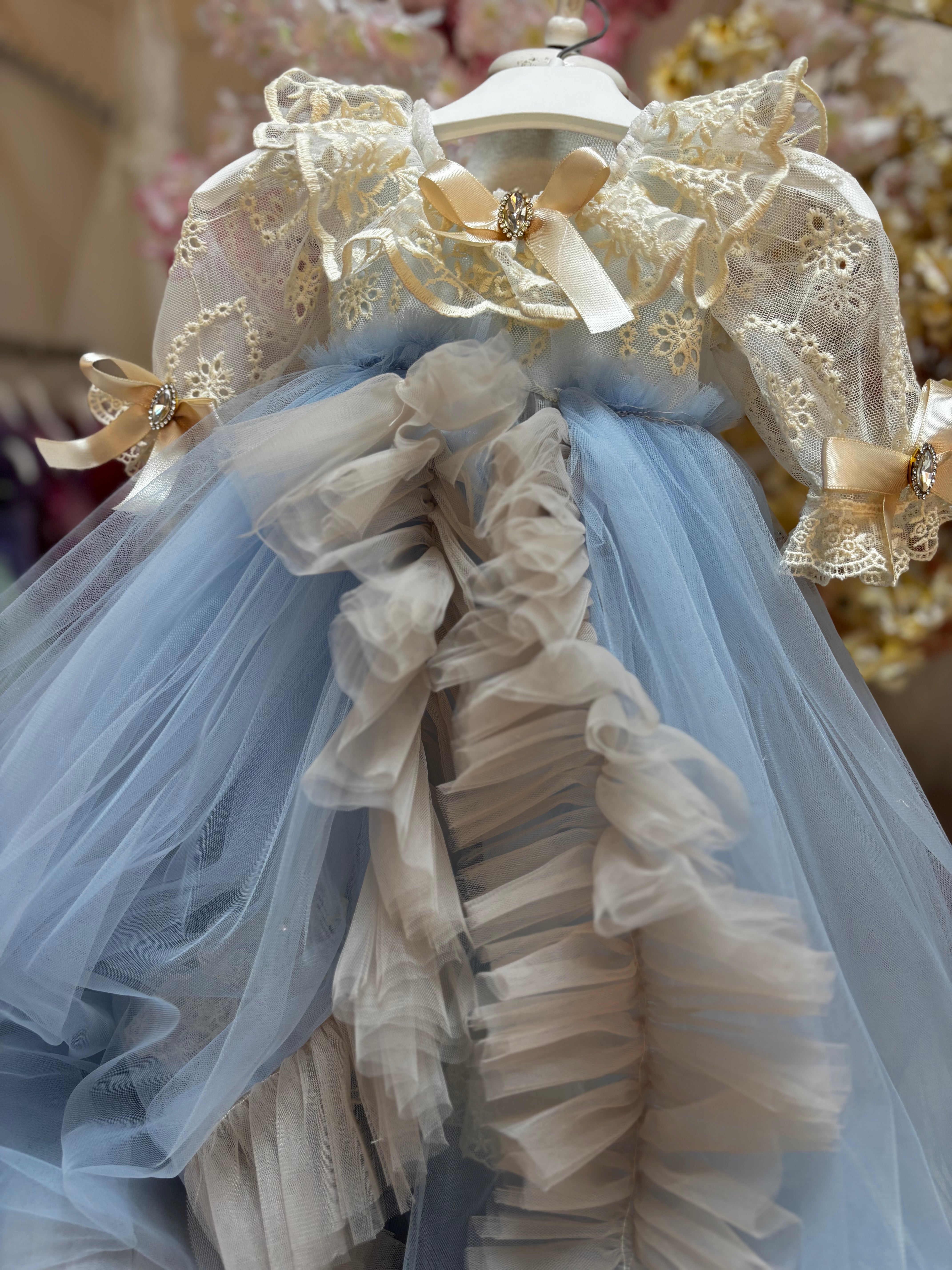 Blue baby jumpsuit gown