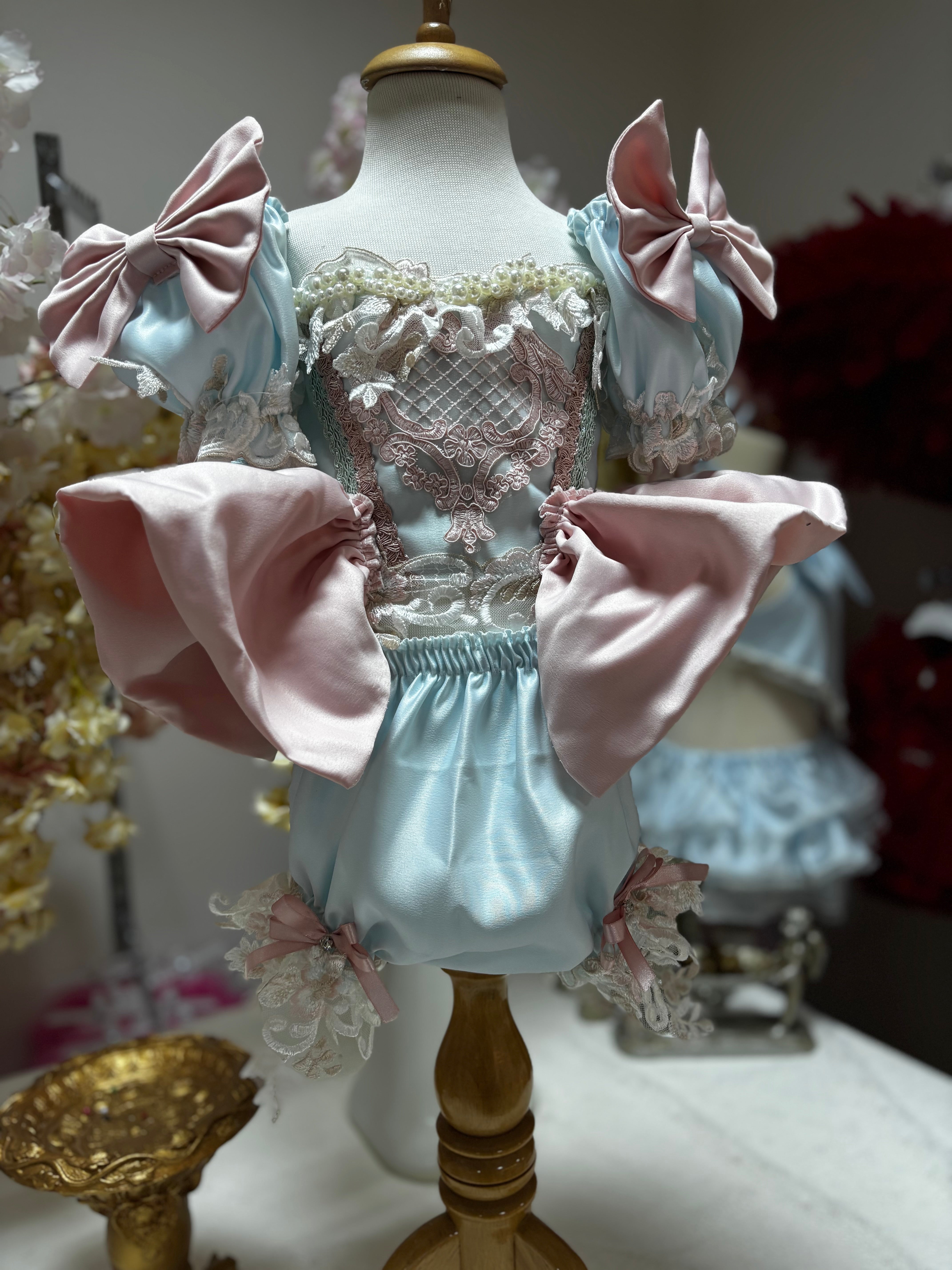 mint pink two pieces girl outfit