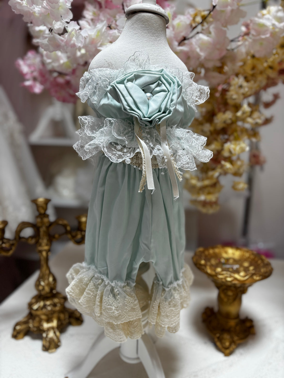 mint baby coton two pieces outfit