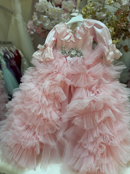Pink baby jumpsuit gown