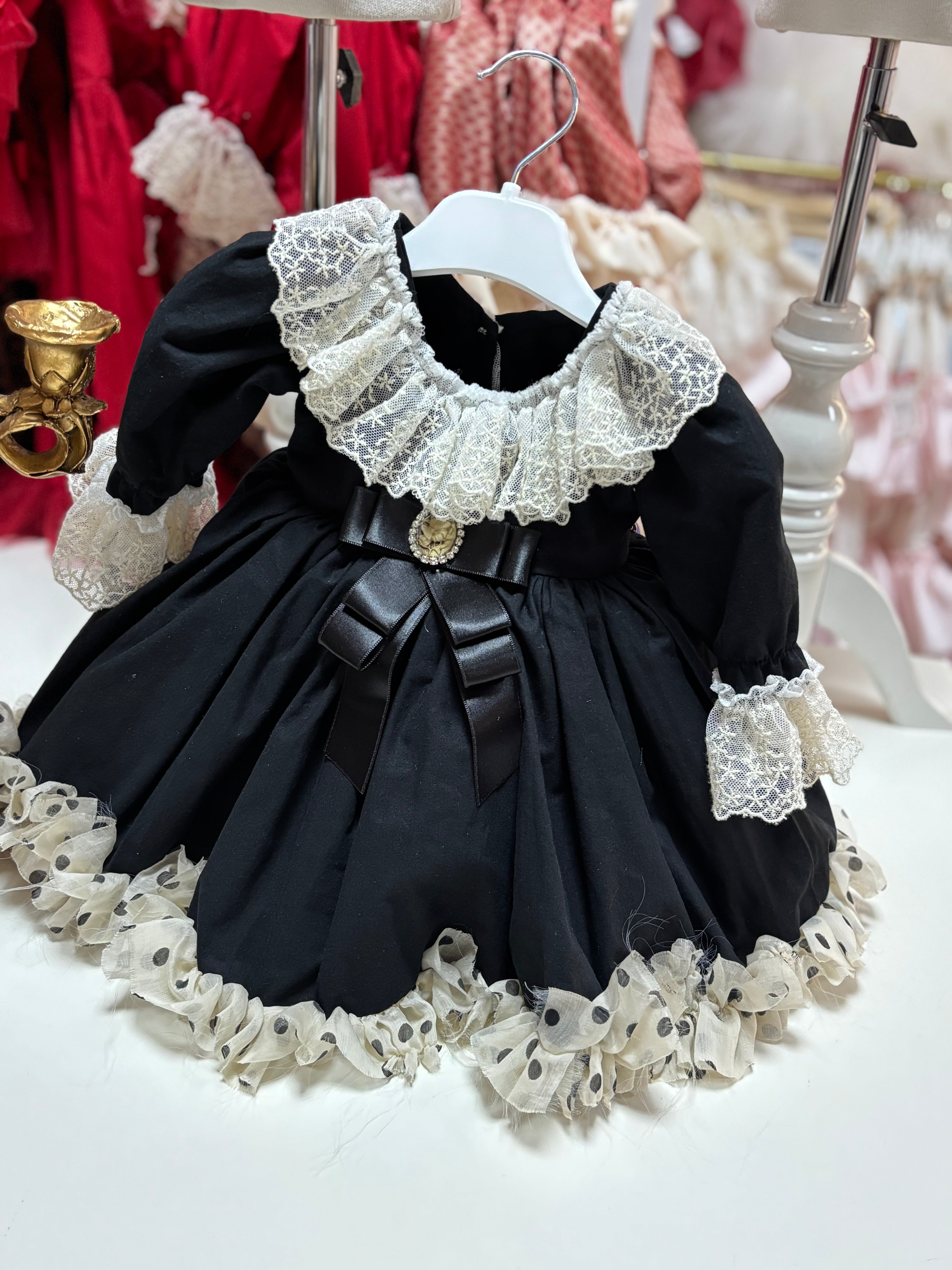 Black Coton Lace HandMade Dresses