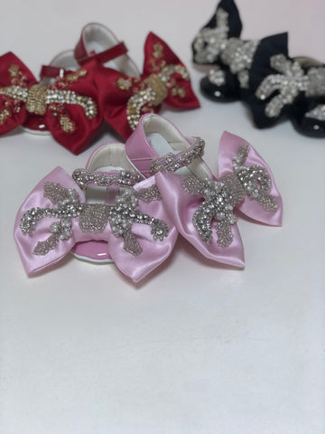 Pink Baby Rhine Stone Shoes