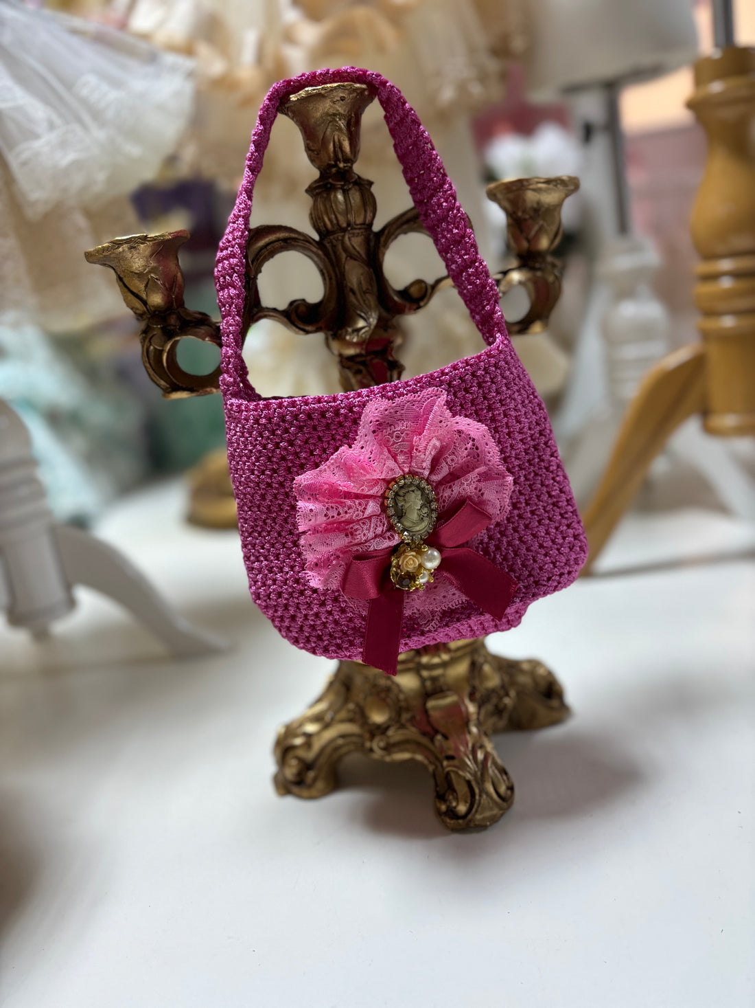 Hot Pink Baby Girl Knitwear Bag