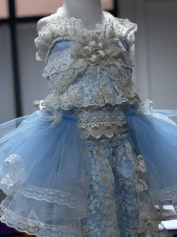Blue two pieces girl outfit