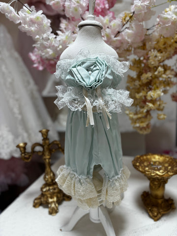 mint baby coton two pieces outfit