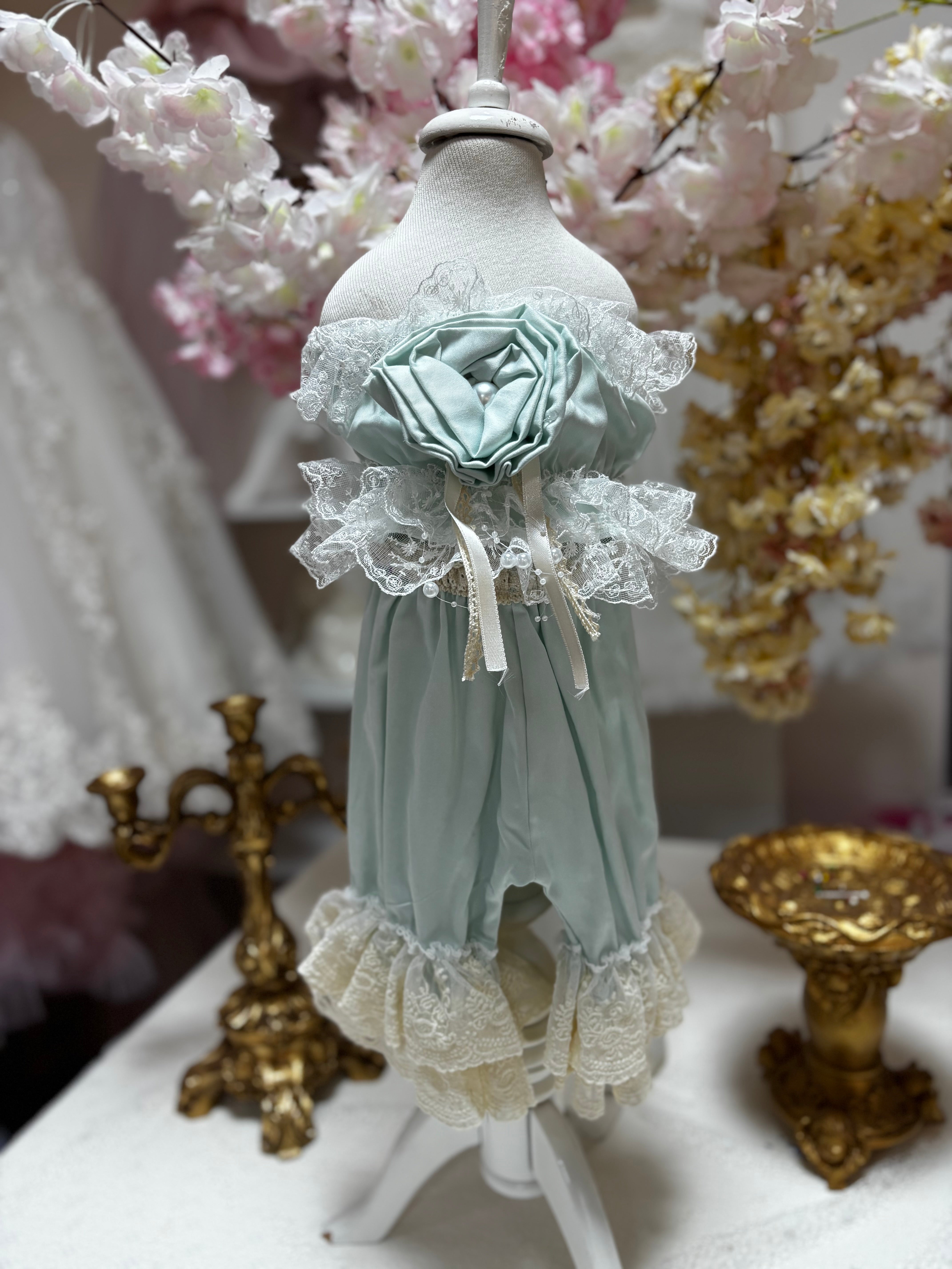 mint baby coton two pieces outfit