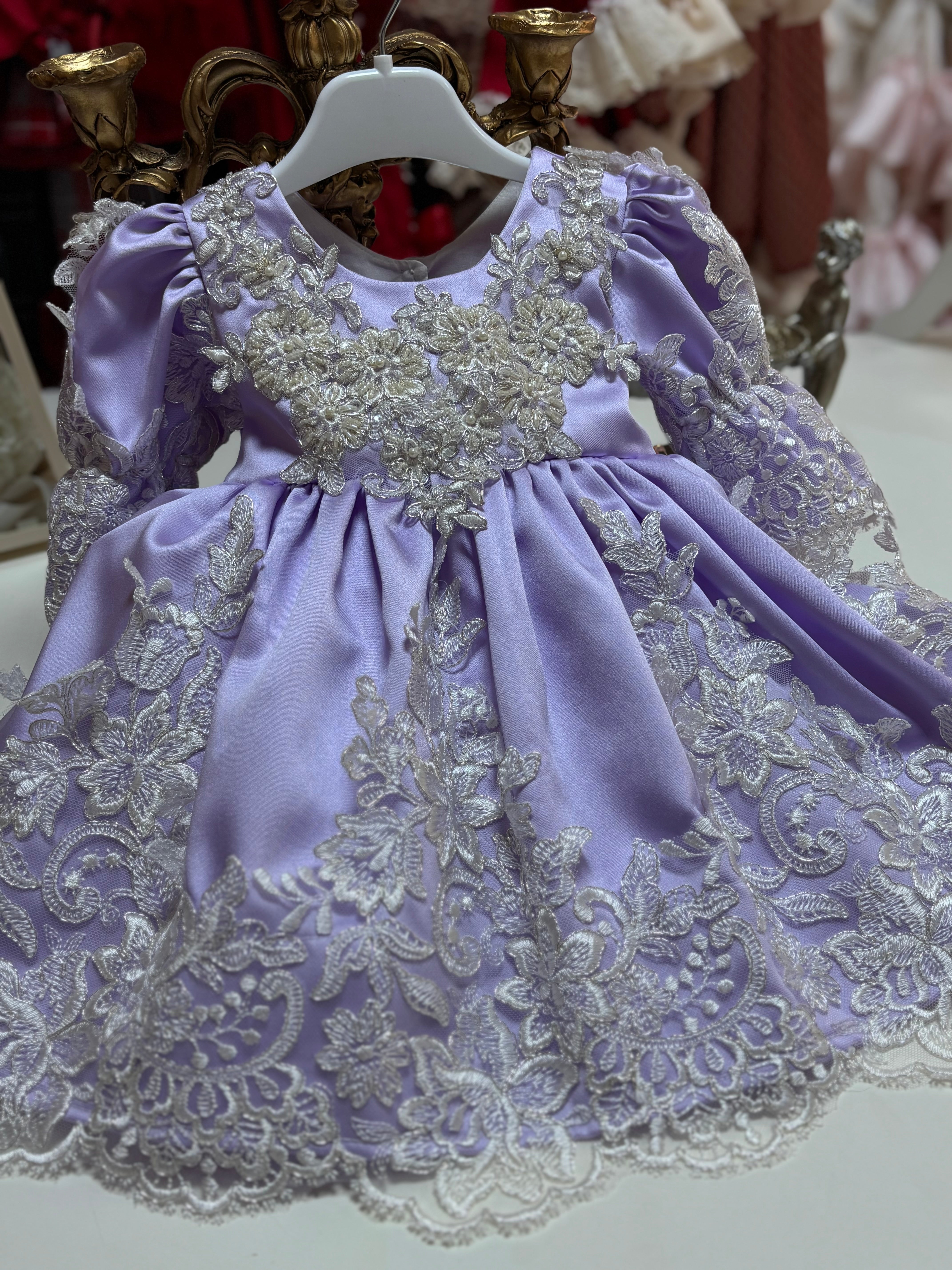 Lilac RhinestoneAppliqué  Dresses