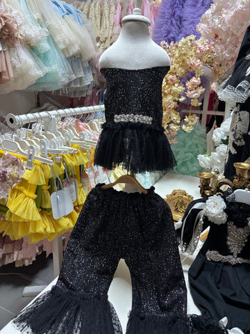 Black Two Pieces Outfits Girl Toddler