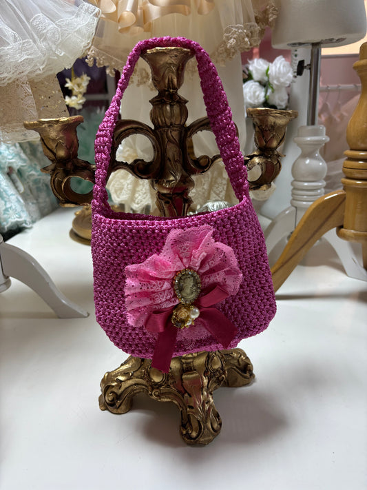 Hot Pink Baby Girl Knitwear Bag