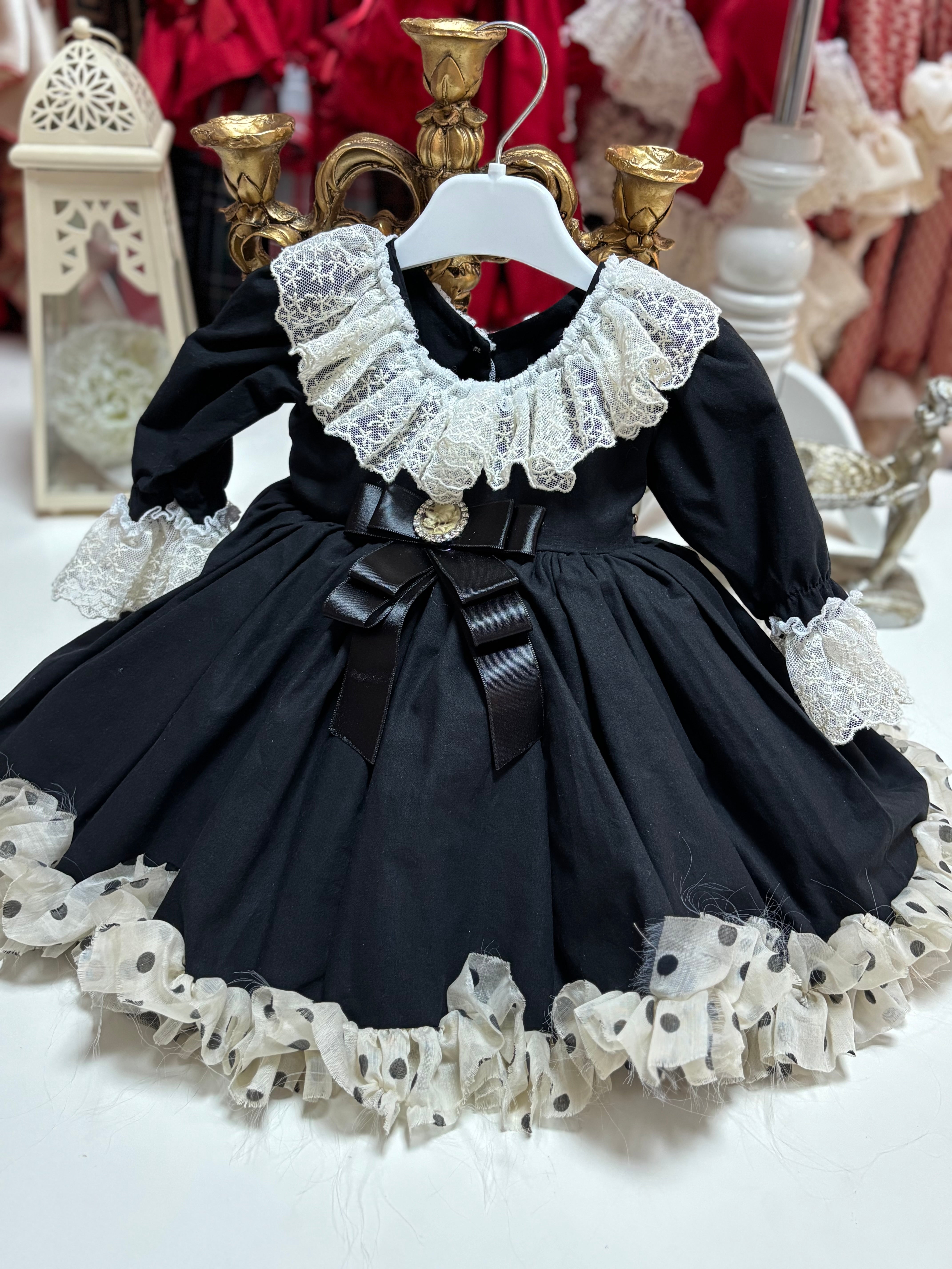 Black Coton Lace HandMade Dresses