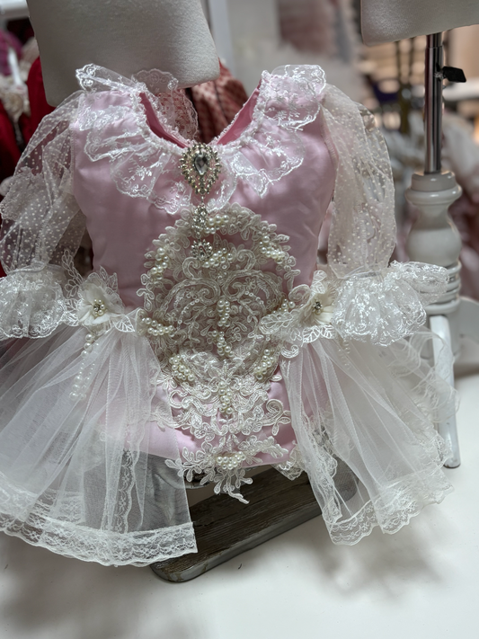 Pink baby girl romper