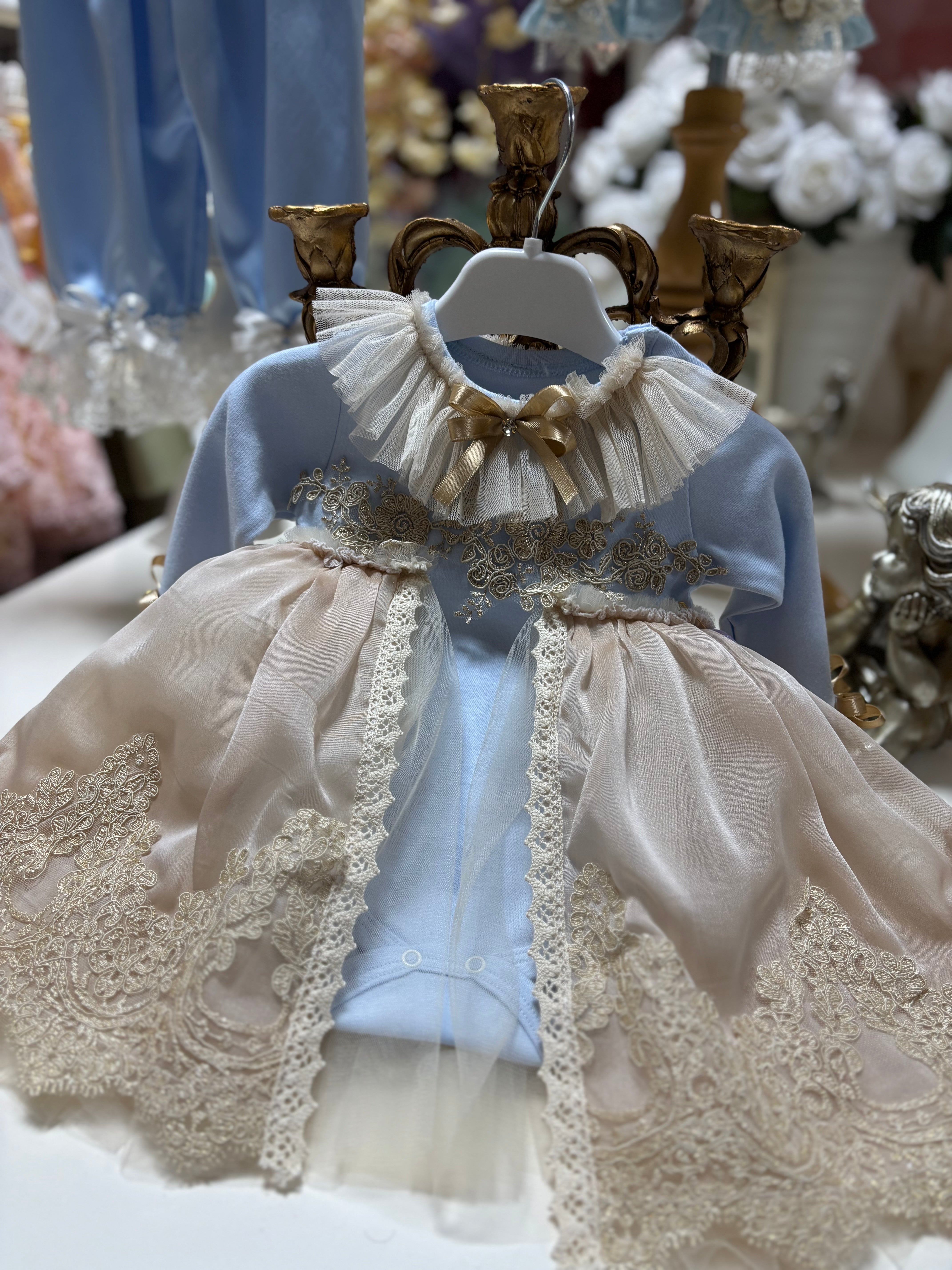 Blue Coton Baby Short Dress