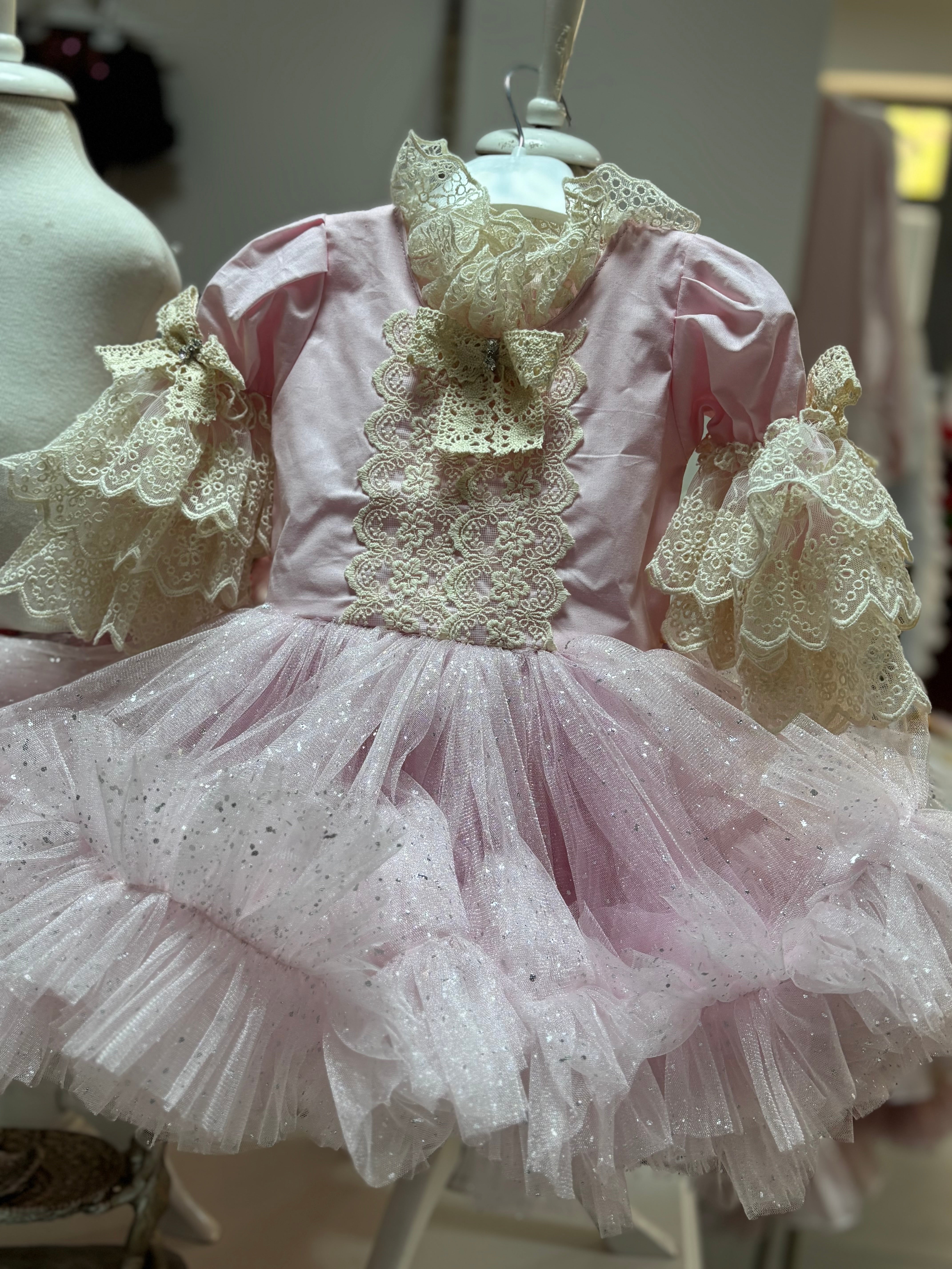 Pink Puffy Short Funny Dresses