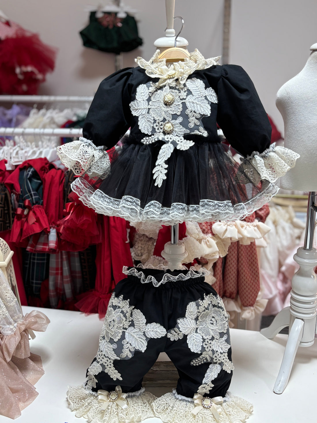 Black Coton fabric Blouse And Pants