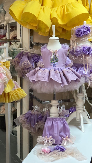 Lilac Short Dresses two Pieces
