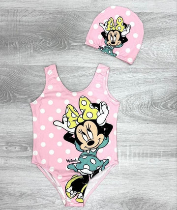 Girl Swimsuit and bonnet code 2508