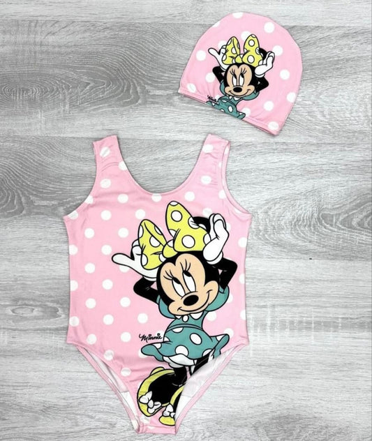 Girl Swimsuit and bonnet code 2508