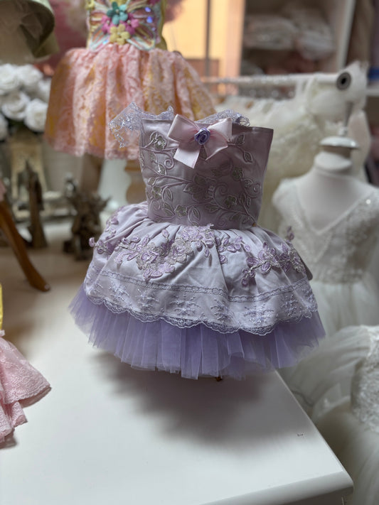 Lilac Puffy Dresses Baby Girl Toddler Shorts Dresses