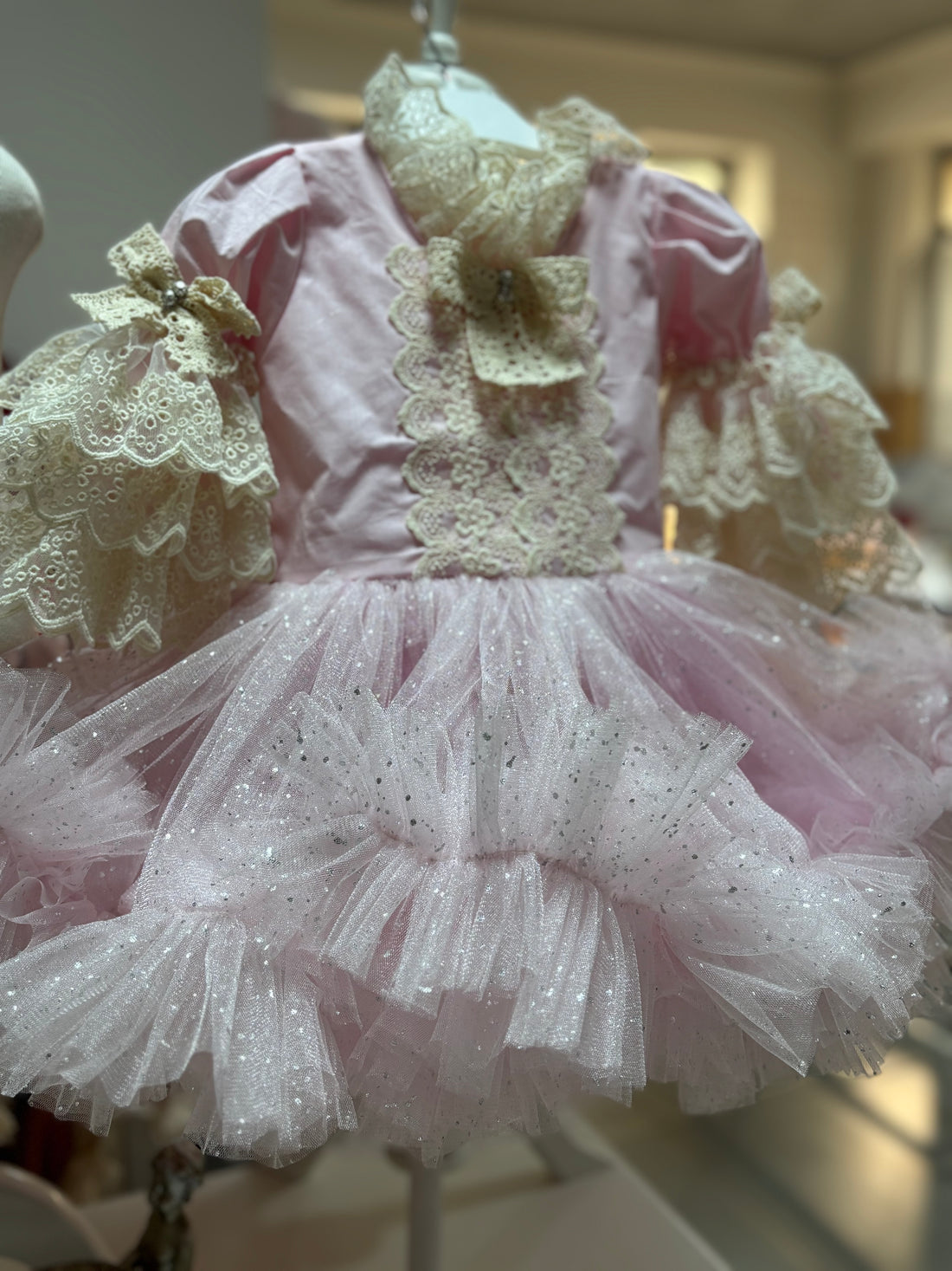 Pink Puffy Short Funny Dresses