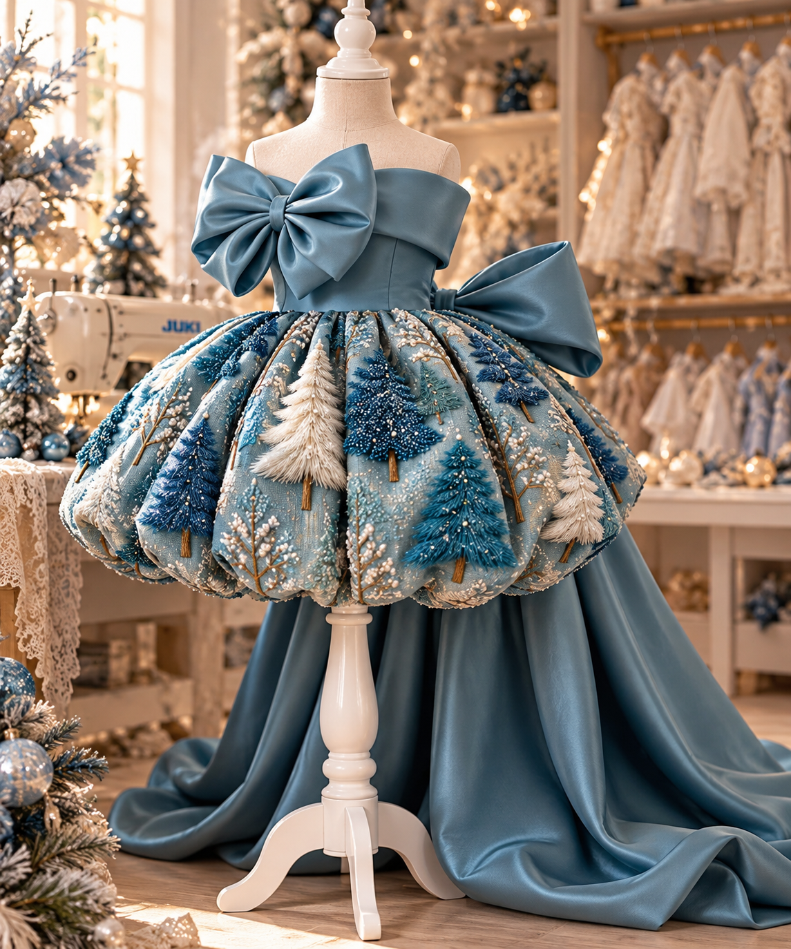 Christmas trees girl freer