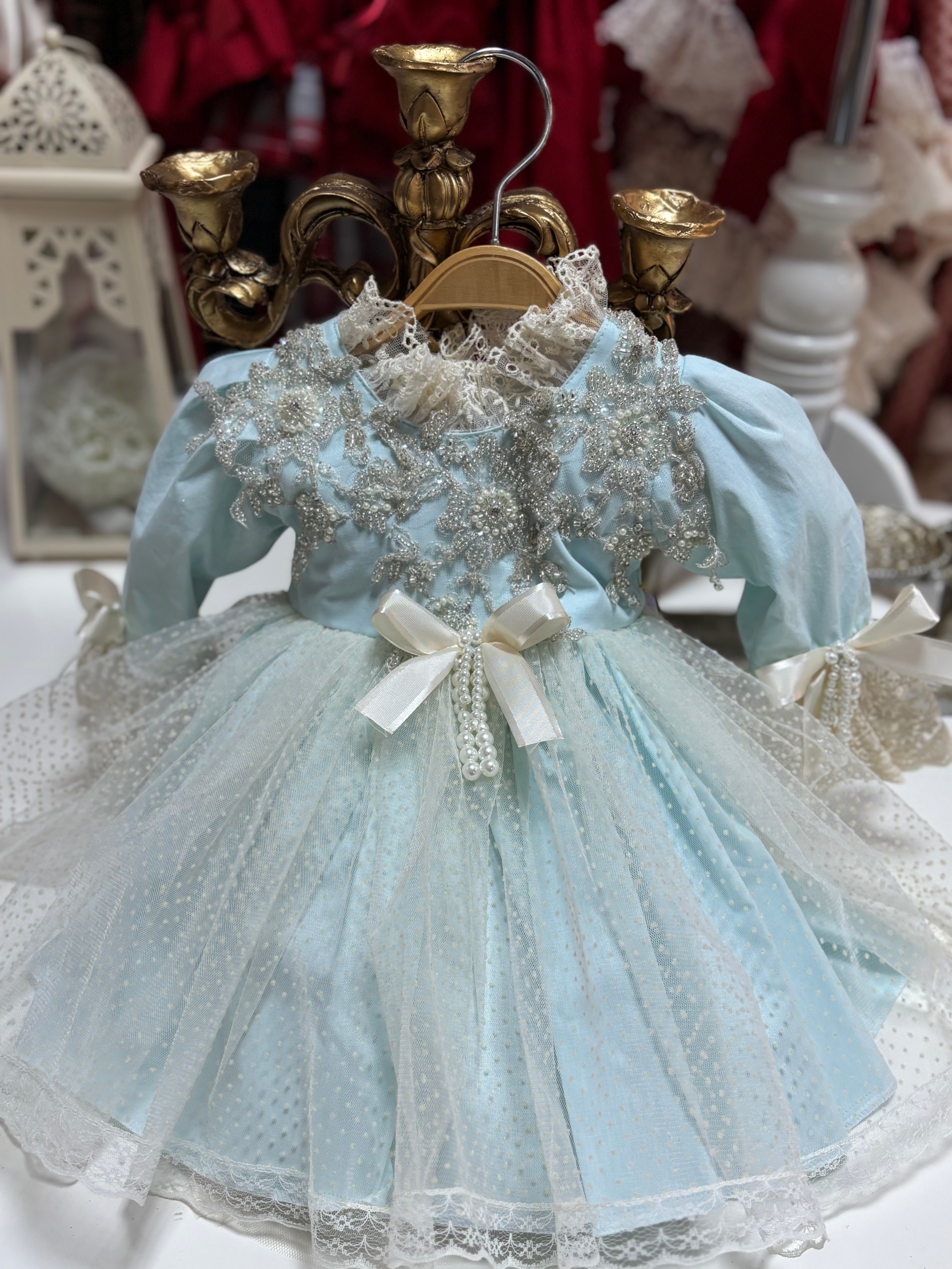 Pearl Appliqué Amazing Coton Dresses