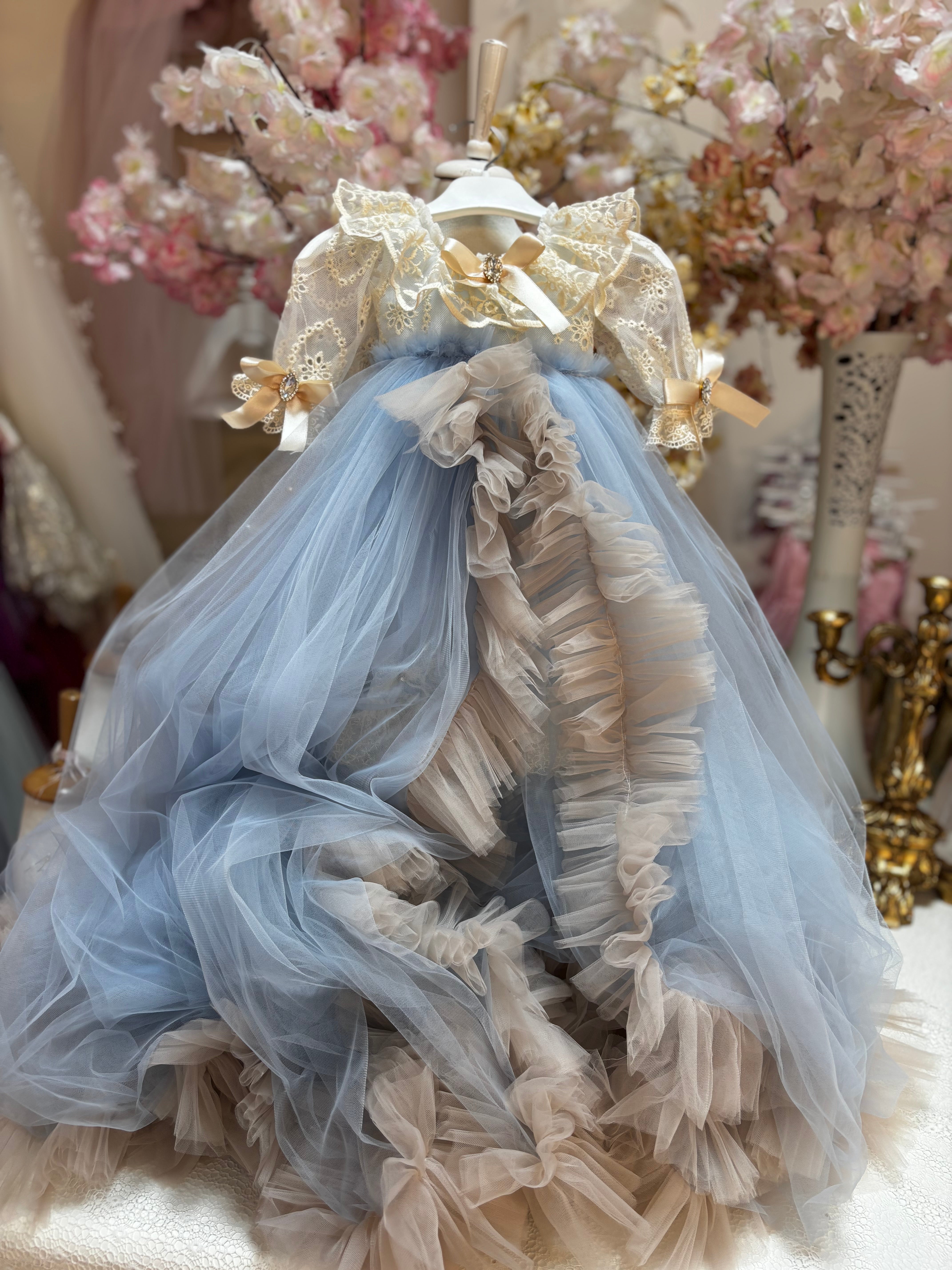 Blue baby jumpsuit gown