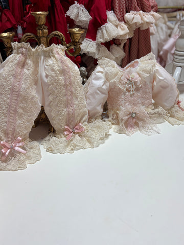 Cream Coton Fabric Amazing Blouse And Pants