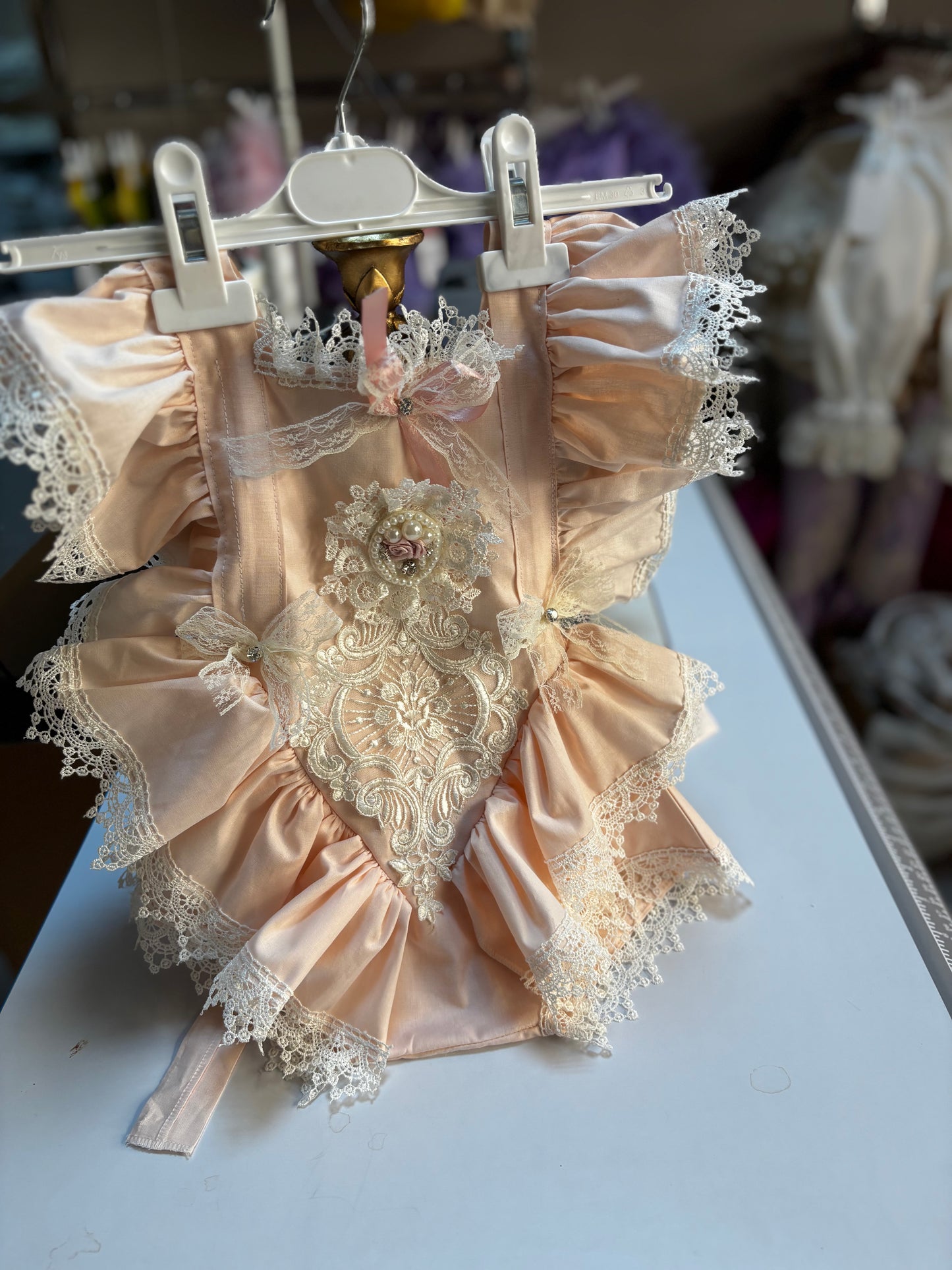 Light pink vintage  romper wholesale 6 pcs