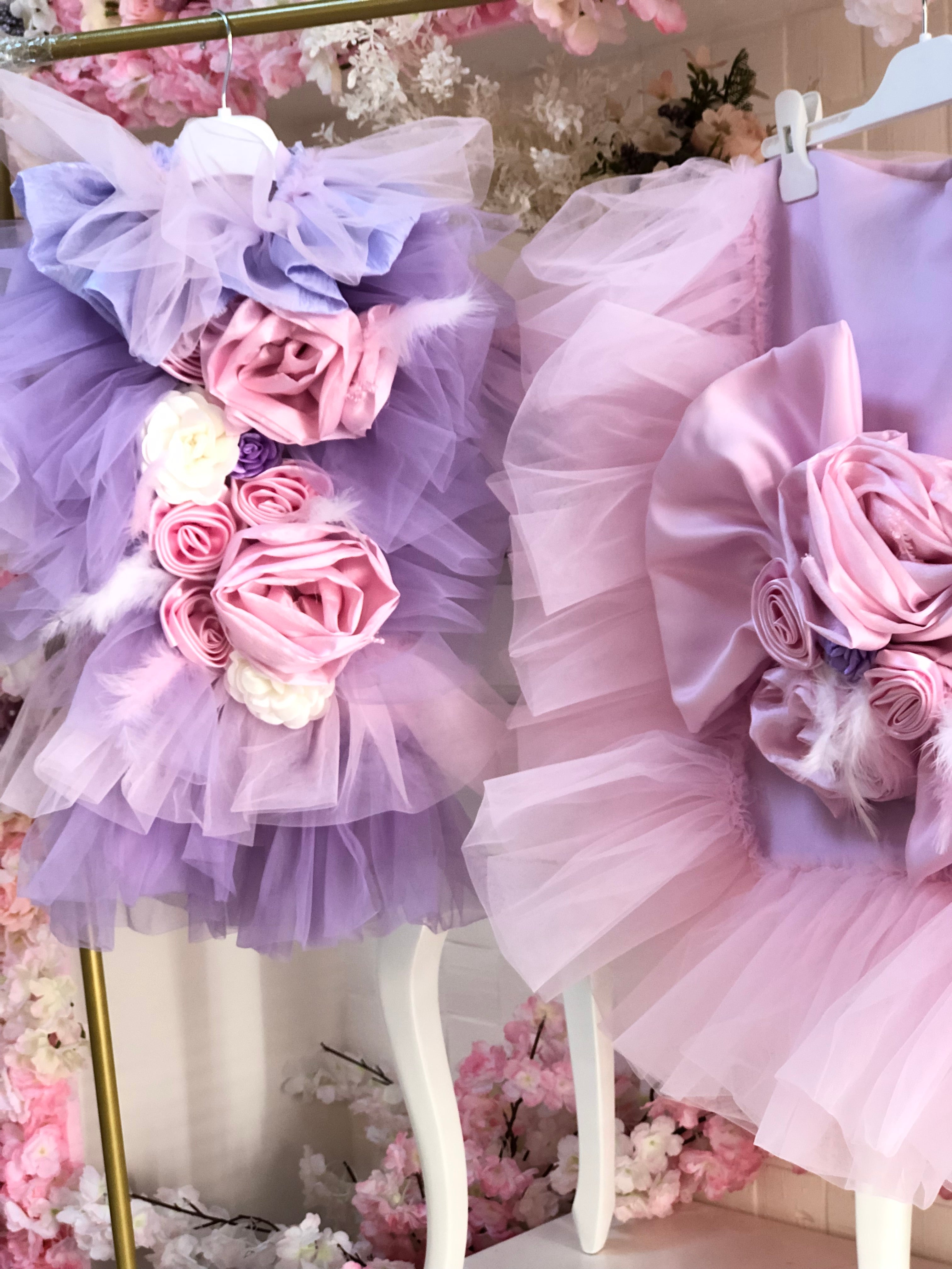 Lilac Baby Newborn 3month to 6month Coton Flowers Jumpsuit Hat Blankent Set