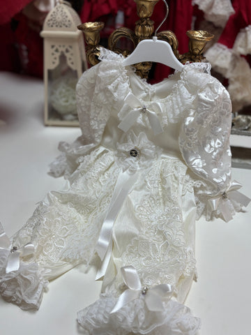 Cream France Lace Baby Jumpsuit