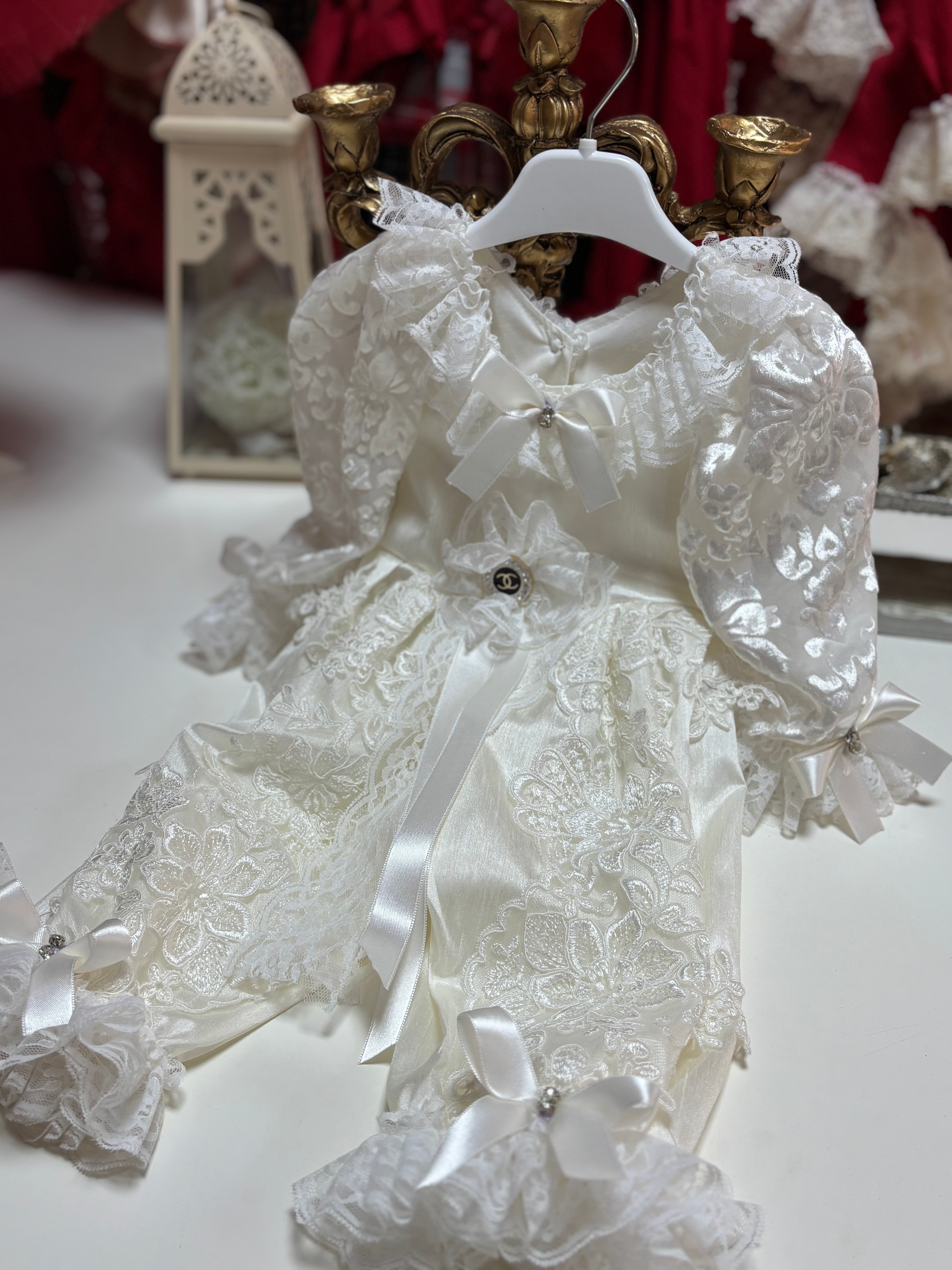 Cream France Lace Baby Jumpsuit