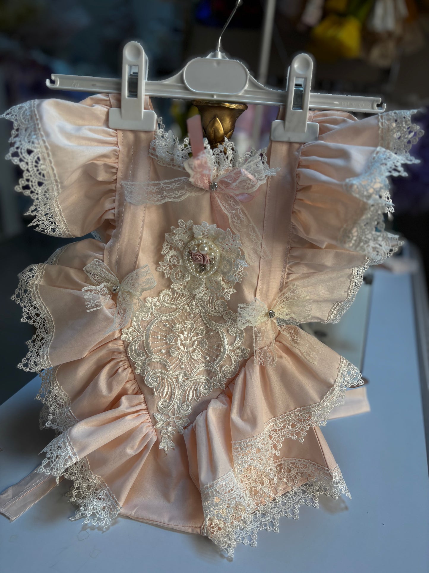 Light pink vintage  romper wholesale 6 pcs