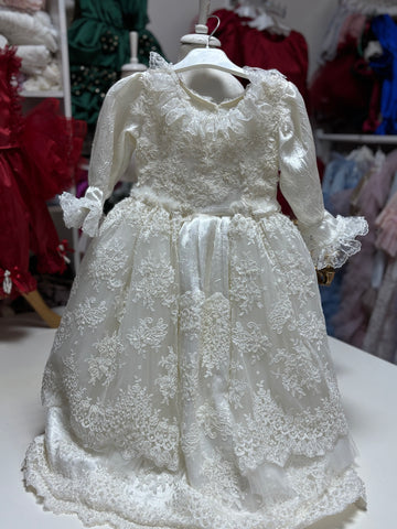 Girl Gown Pearl Aplique