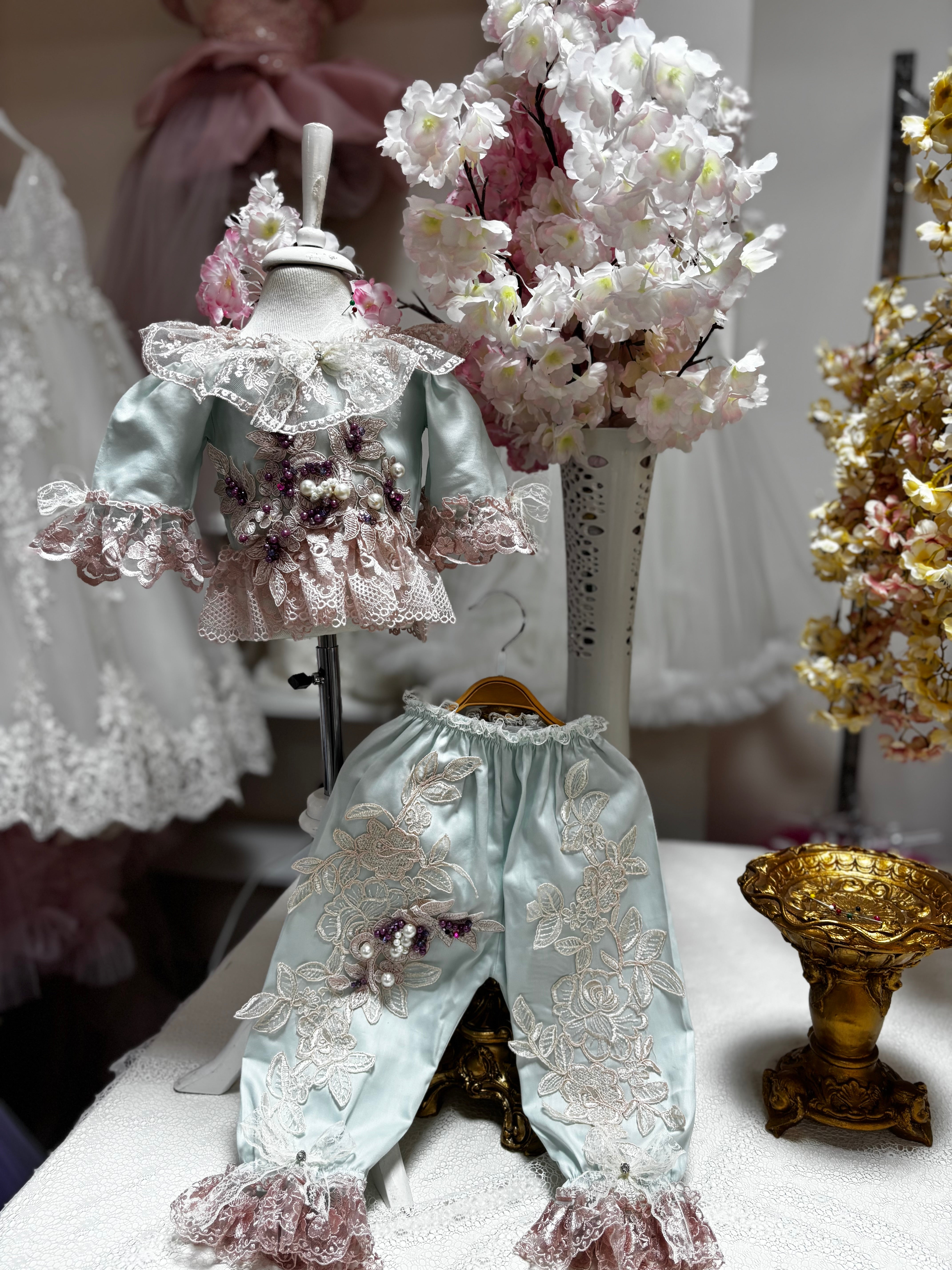 mint pearl coton fabric