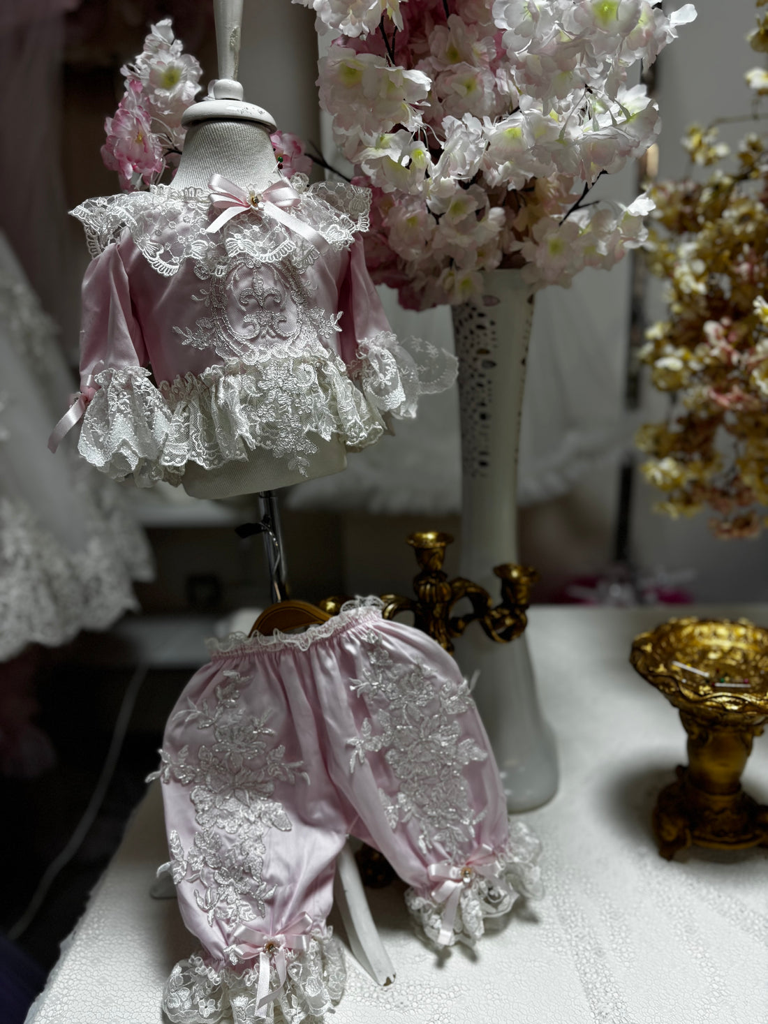 pink baby two pieces outfit