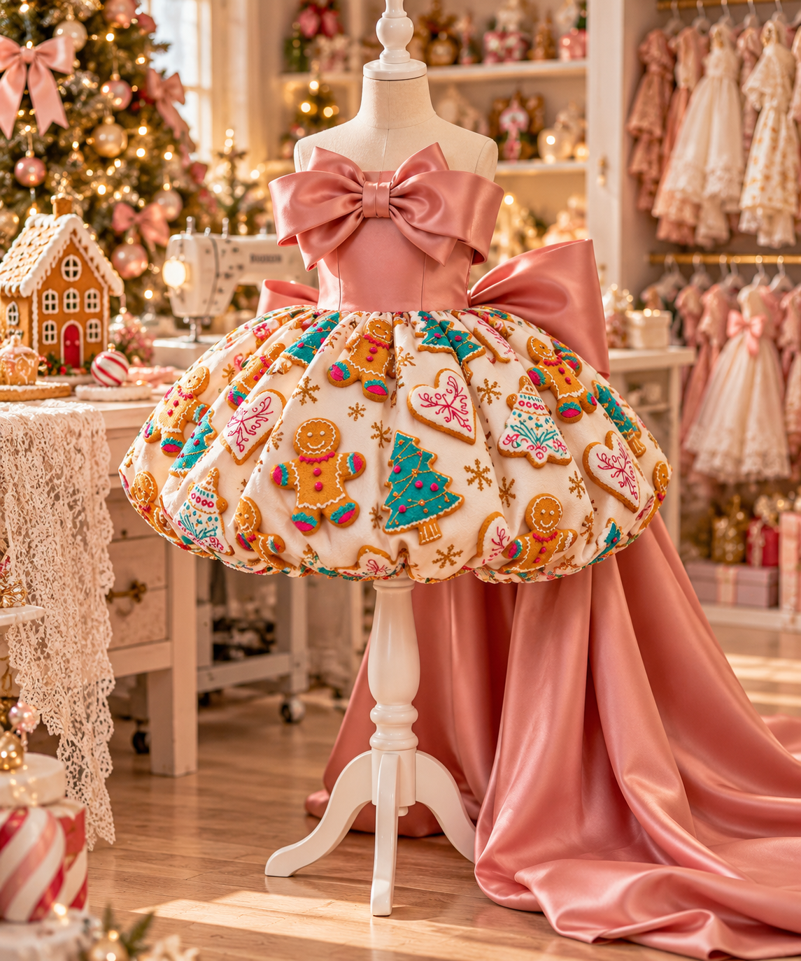 Christmas cookies girl dresses