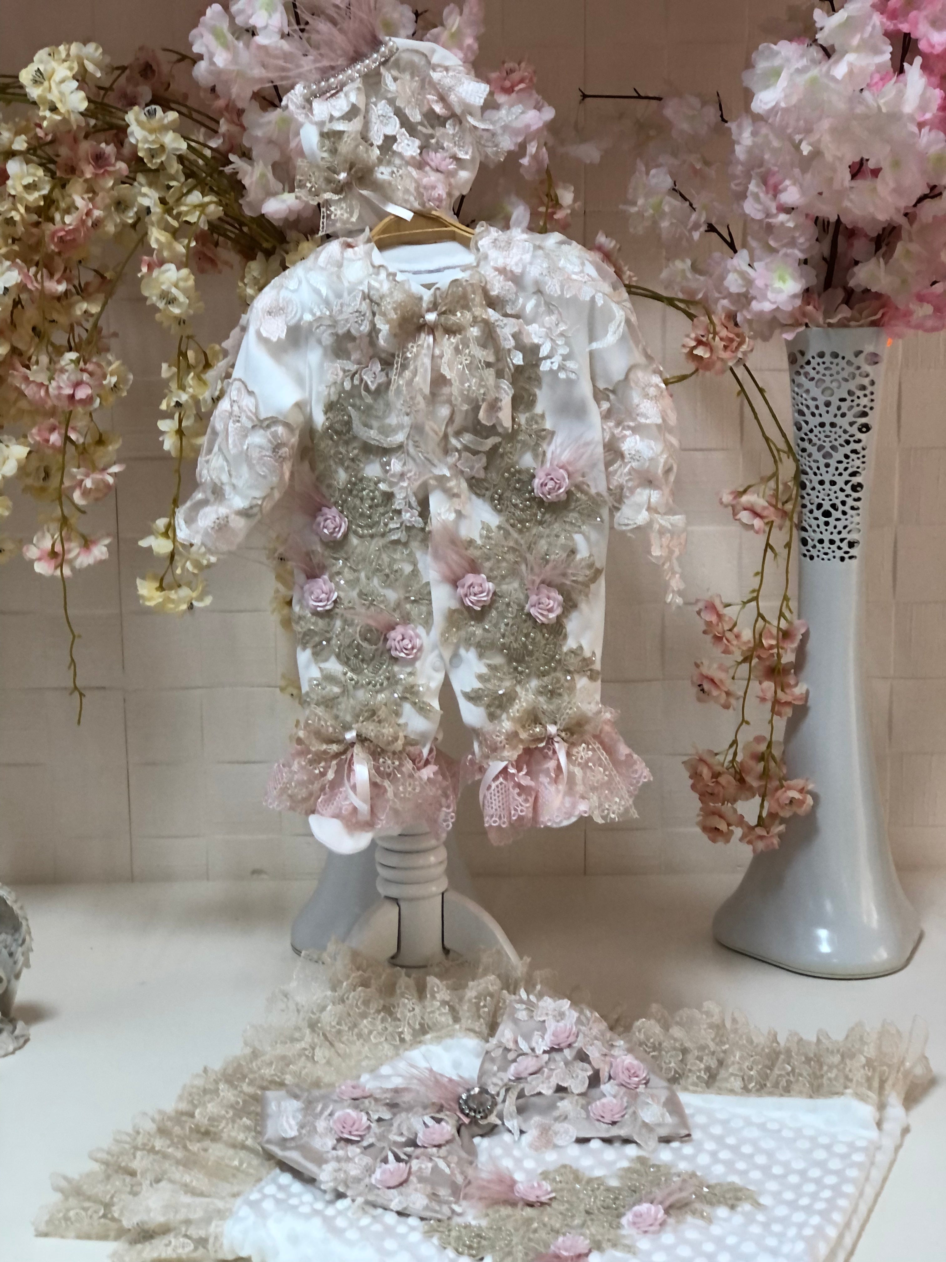 Baby Newborn Blankent Jumpsuit Hat 3 Pieces Set