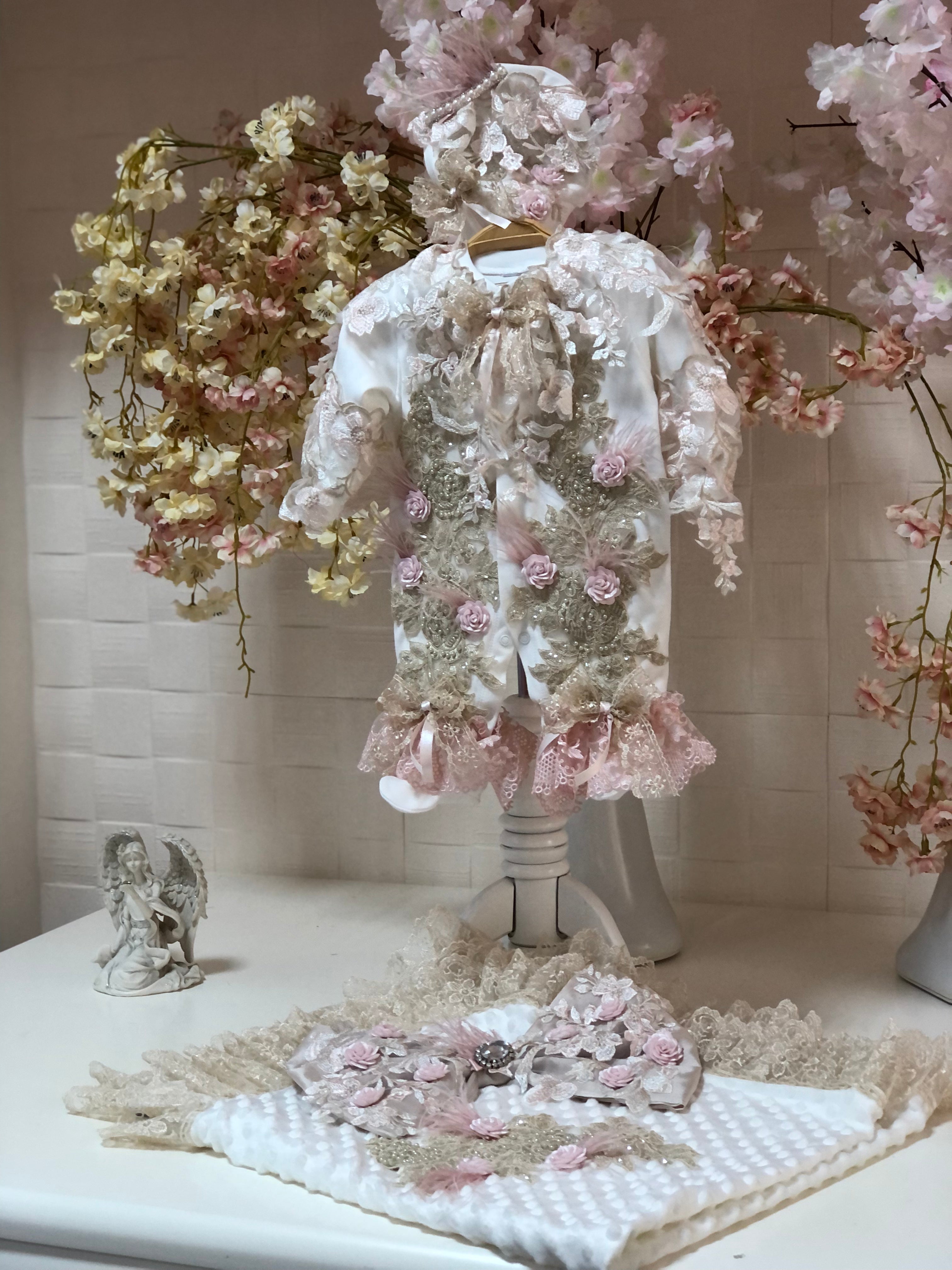 Baby Newborn Blankent Jumpsuit Hat 3 Pieces Set