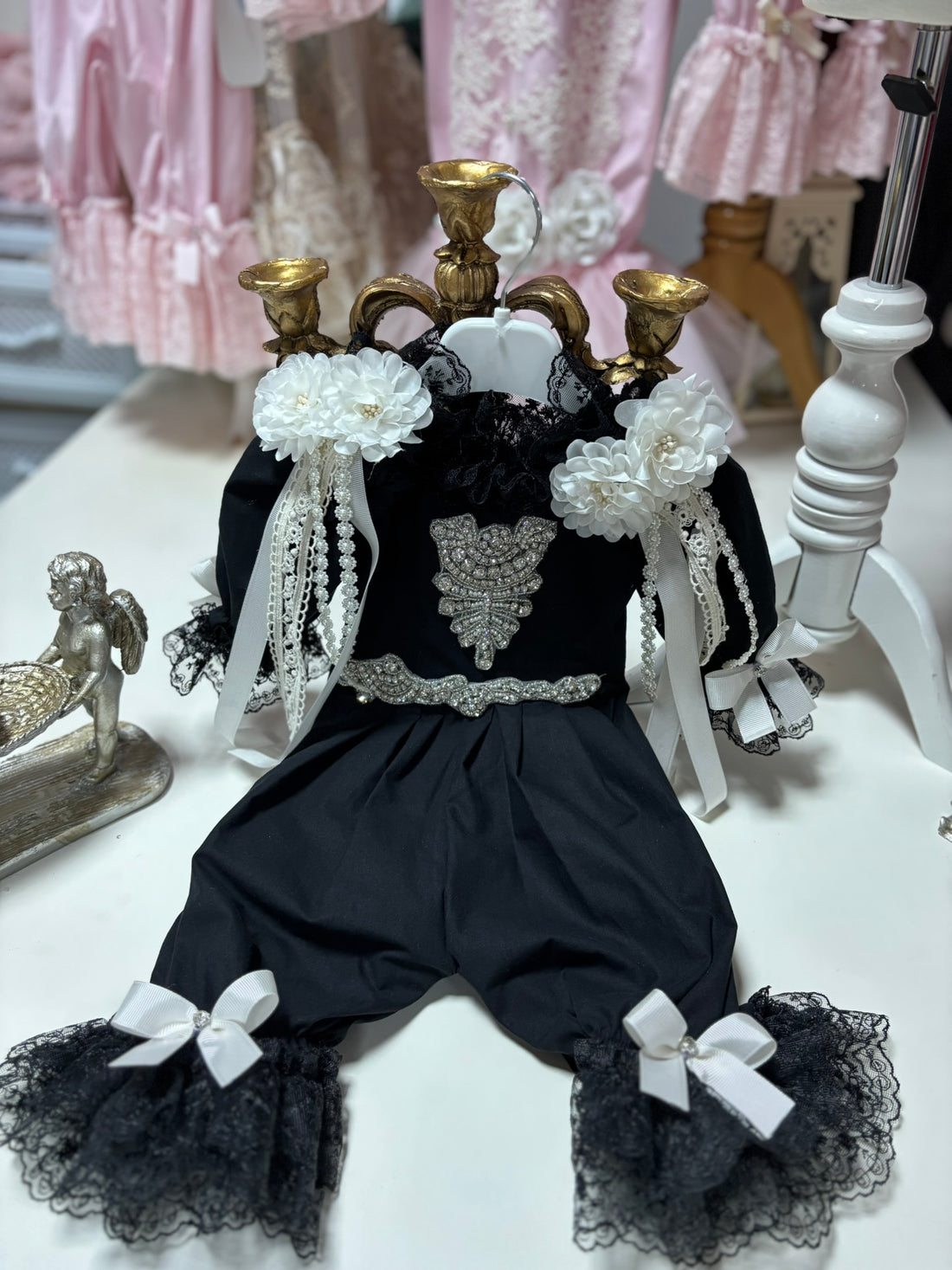 Black Coton Fabric Jumpsuit