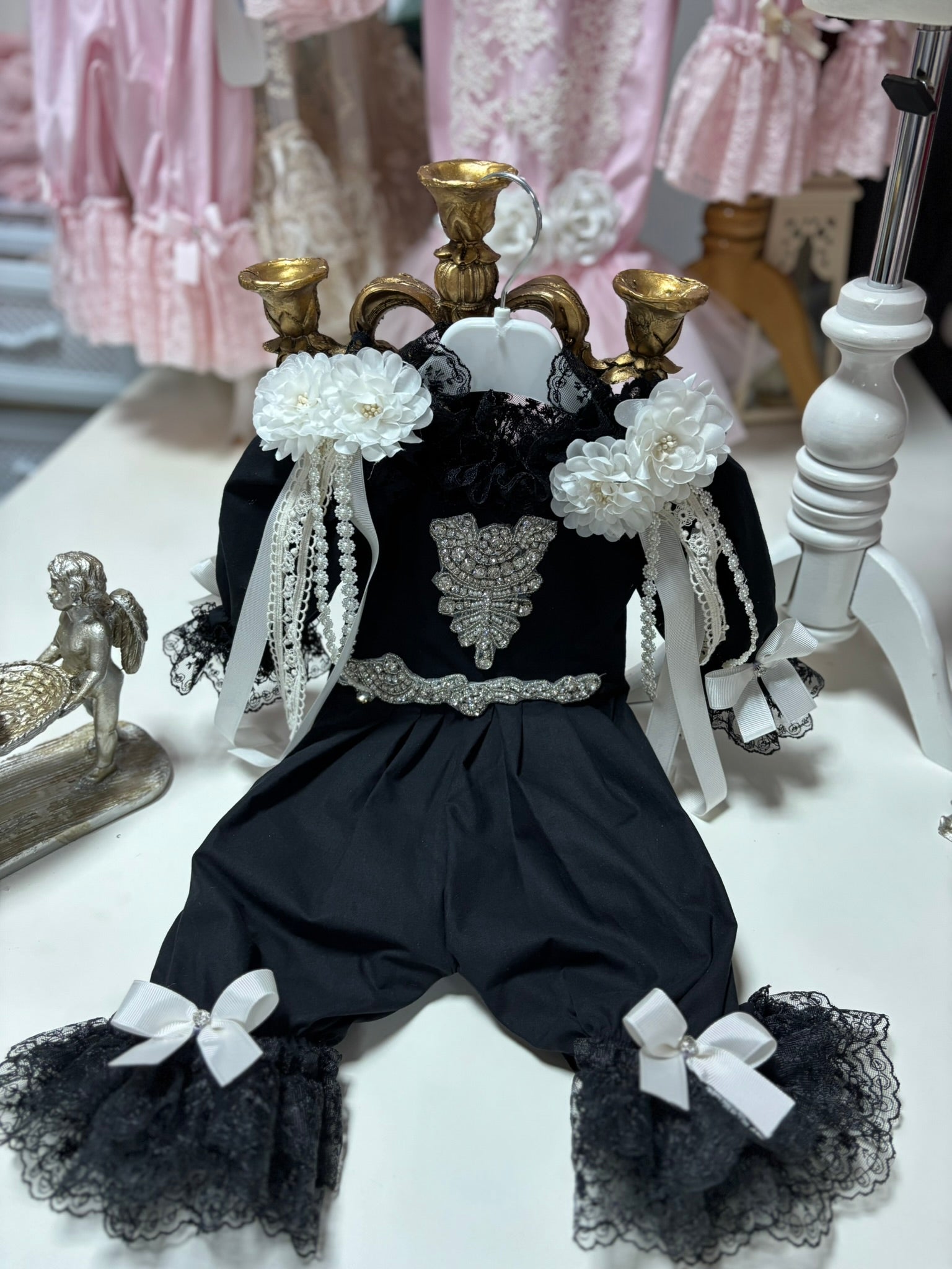 Black Coton Fabric Jumpsuit