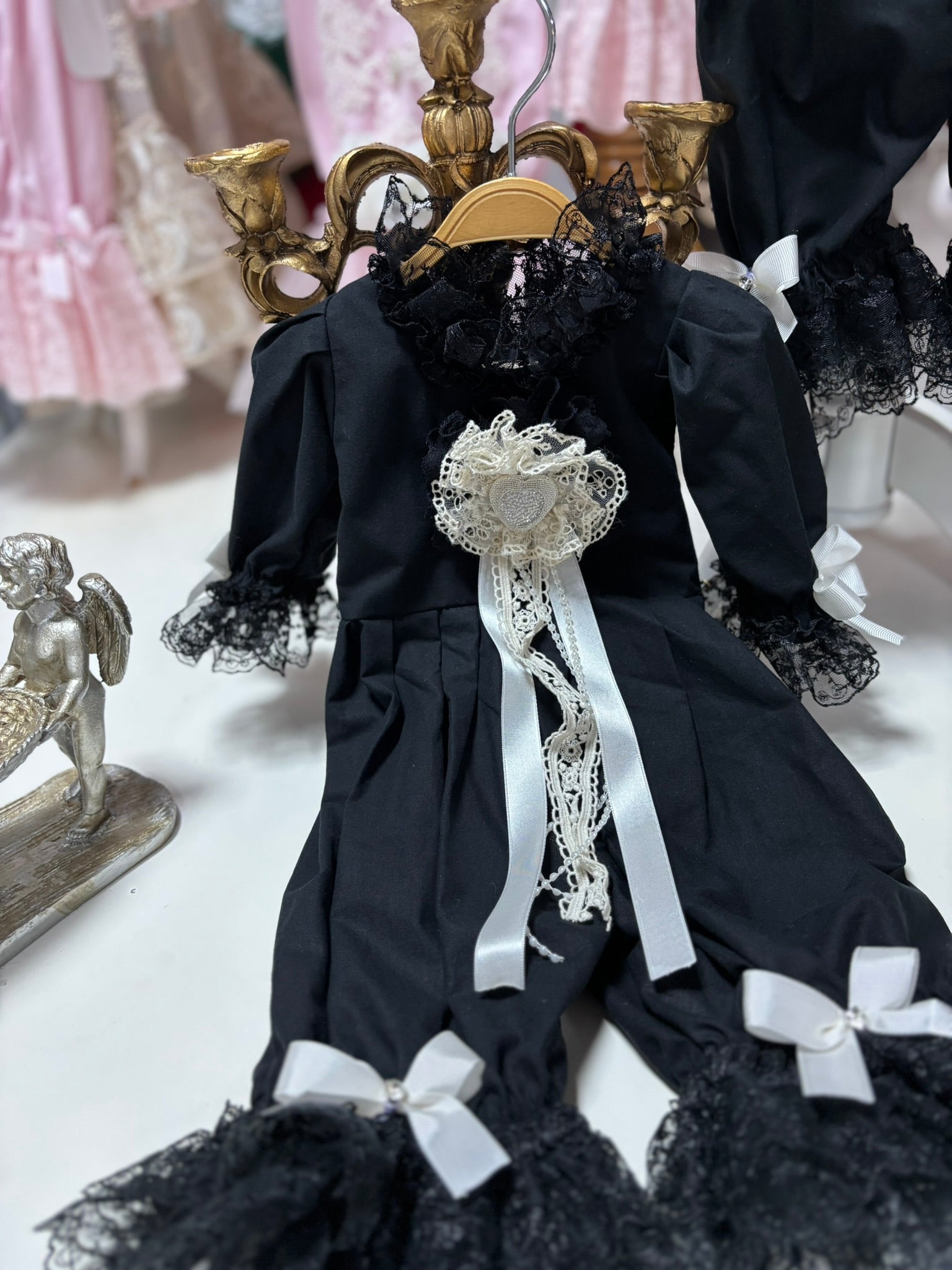 Black Coton Fabric Jumpsuit