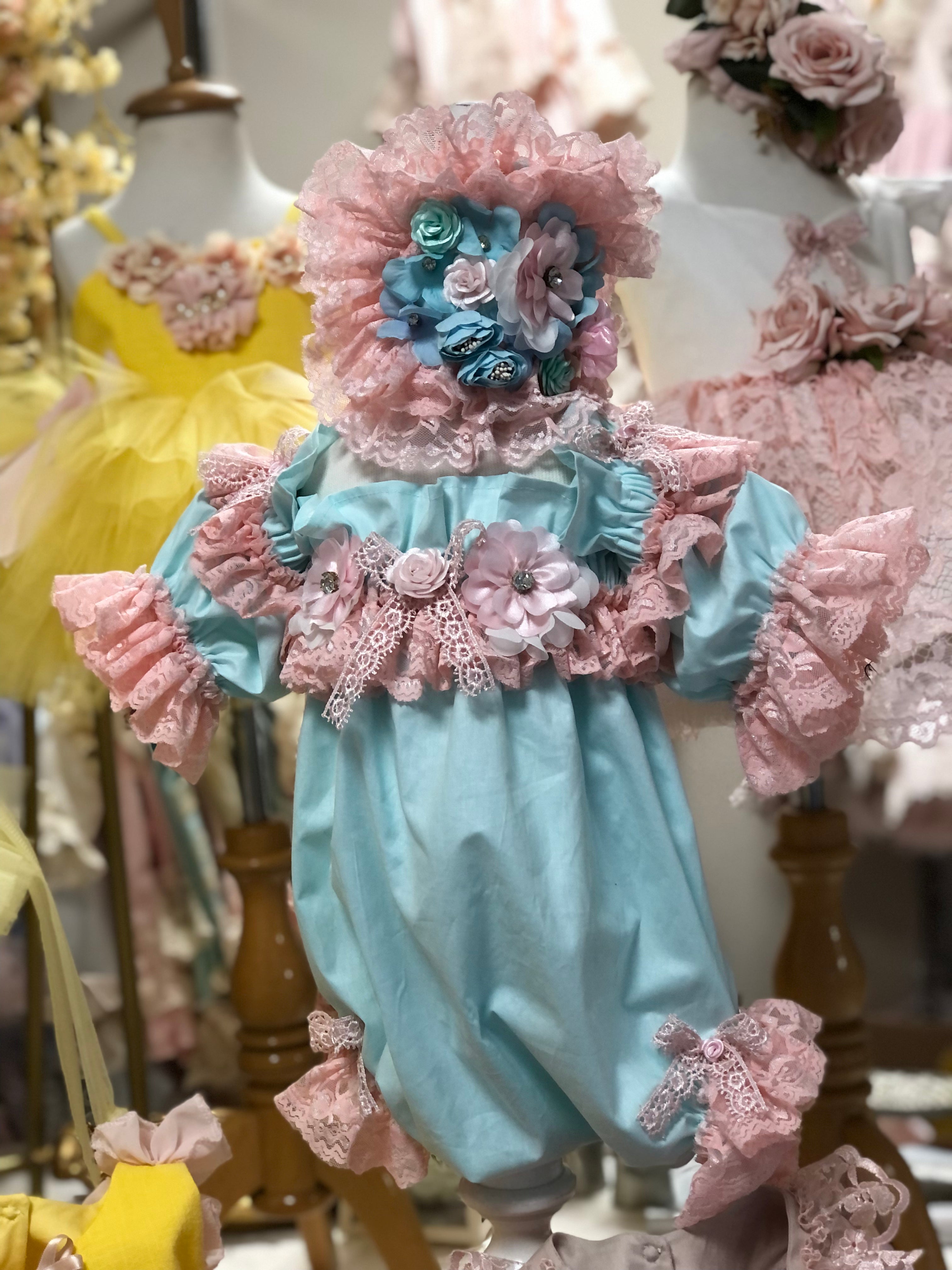 Flowers Romper And HairBand