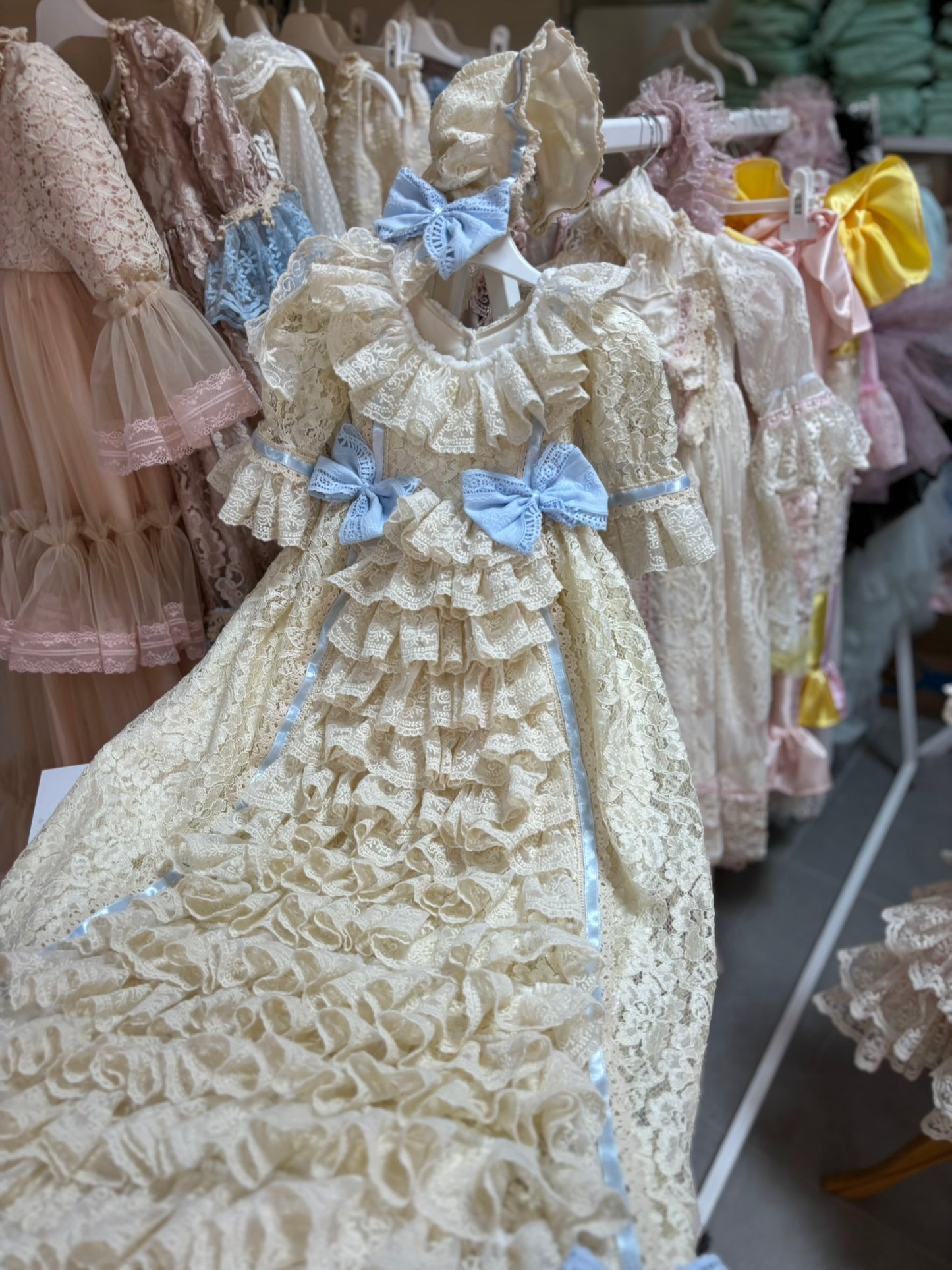 baby long gown blankent bonnet set wholasale 4 pcs
