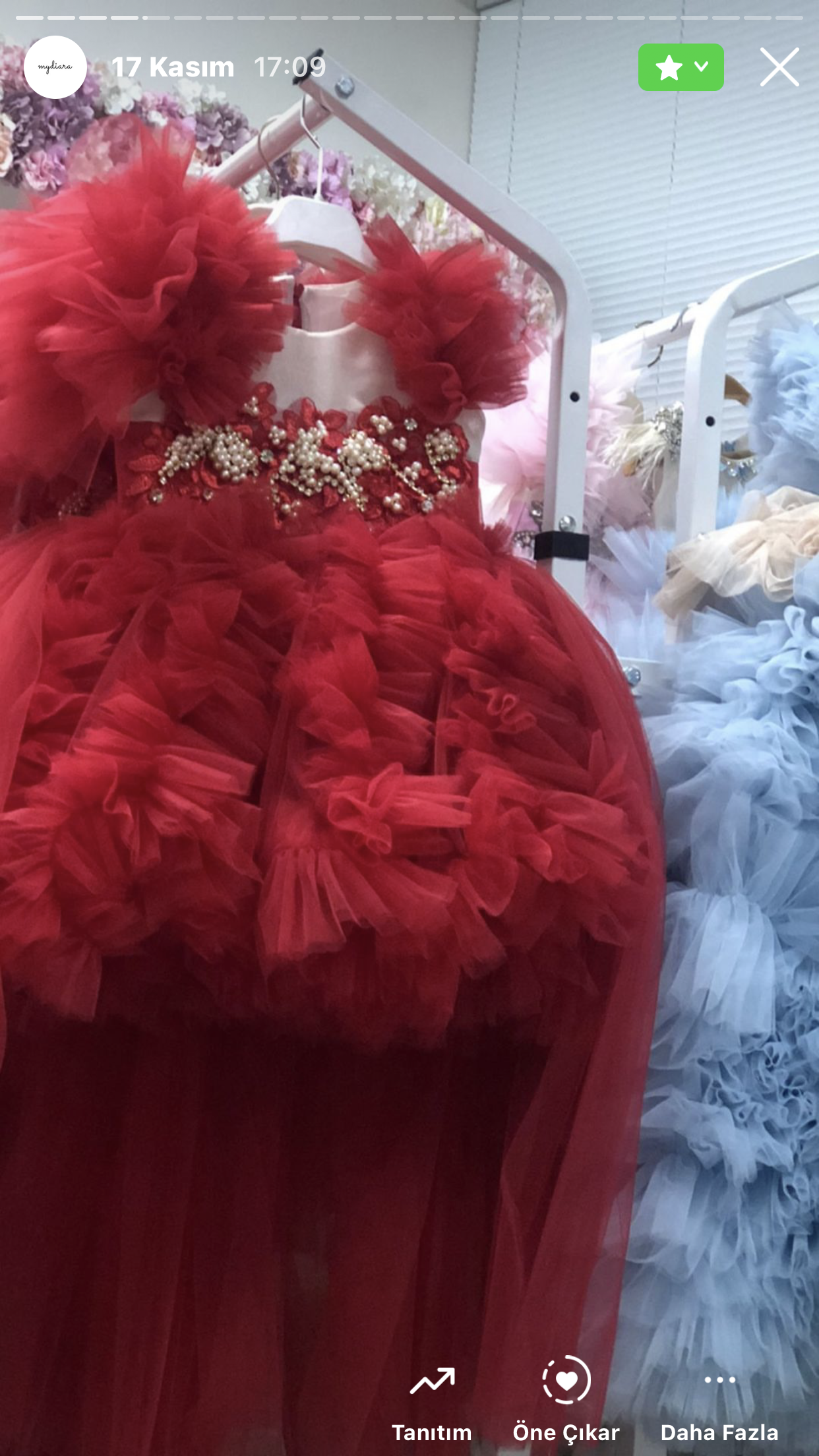 red long train puffy girl dress