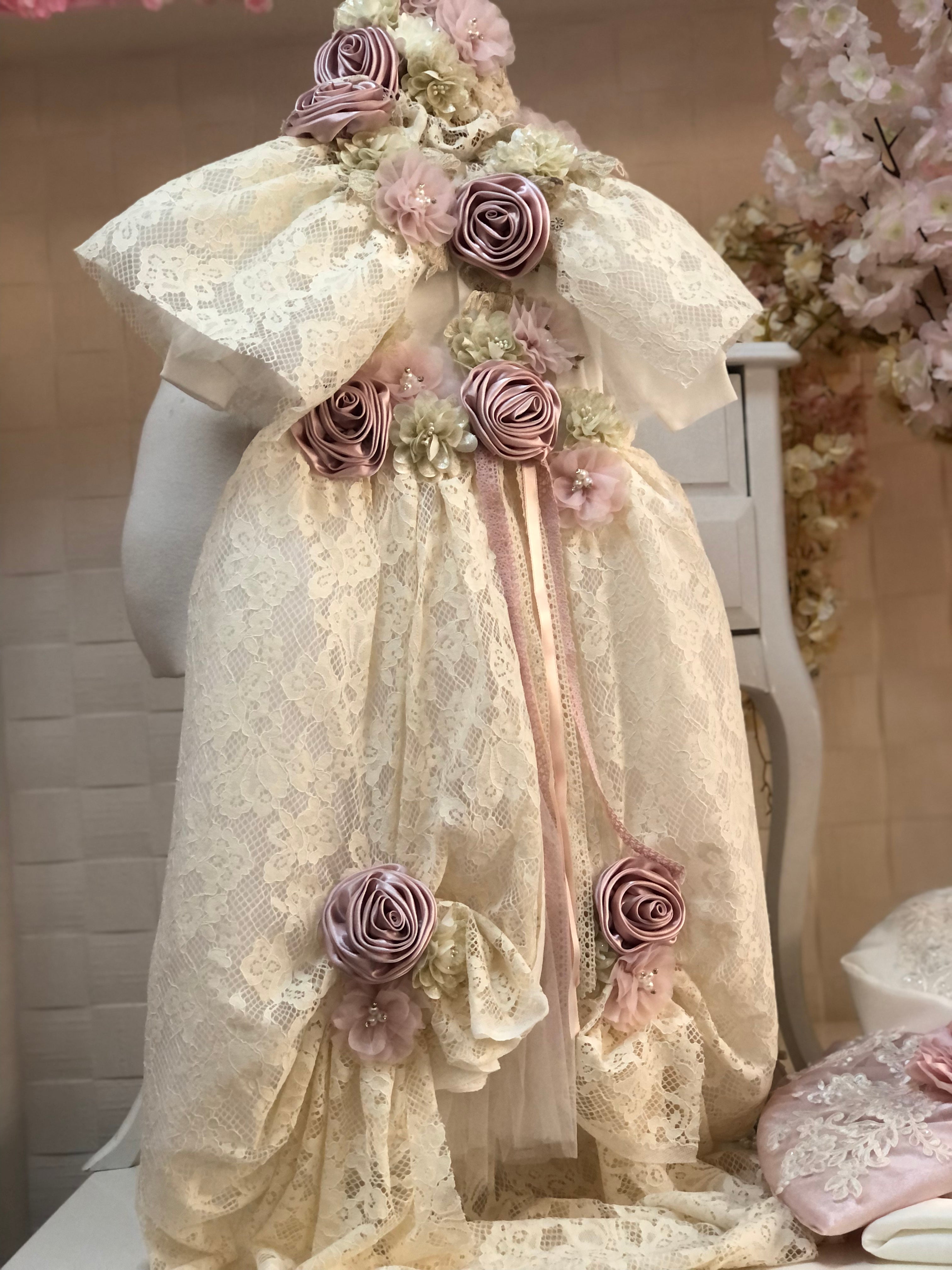 Baby Newborn Vintage Gown And Bonnet