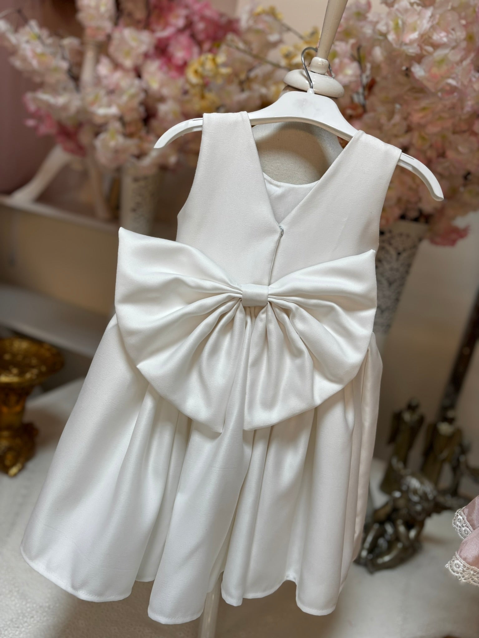cream girl pearl dress
