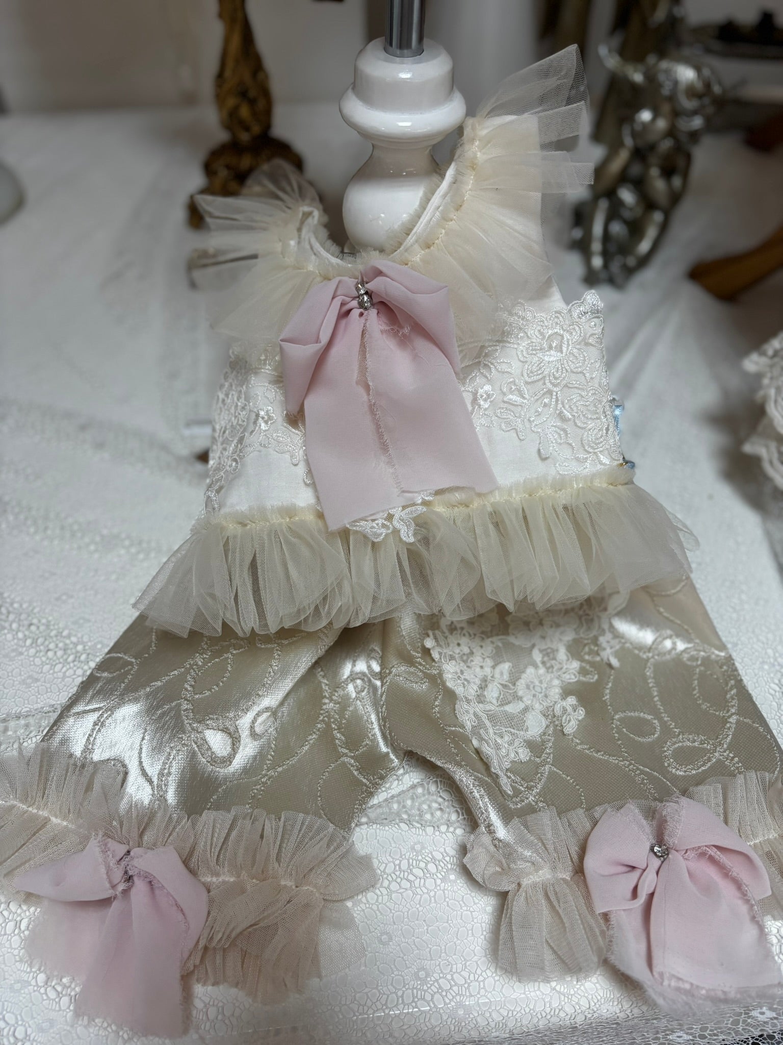 lace fabric two pieces outfit